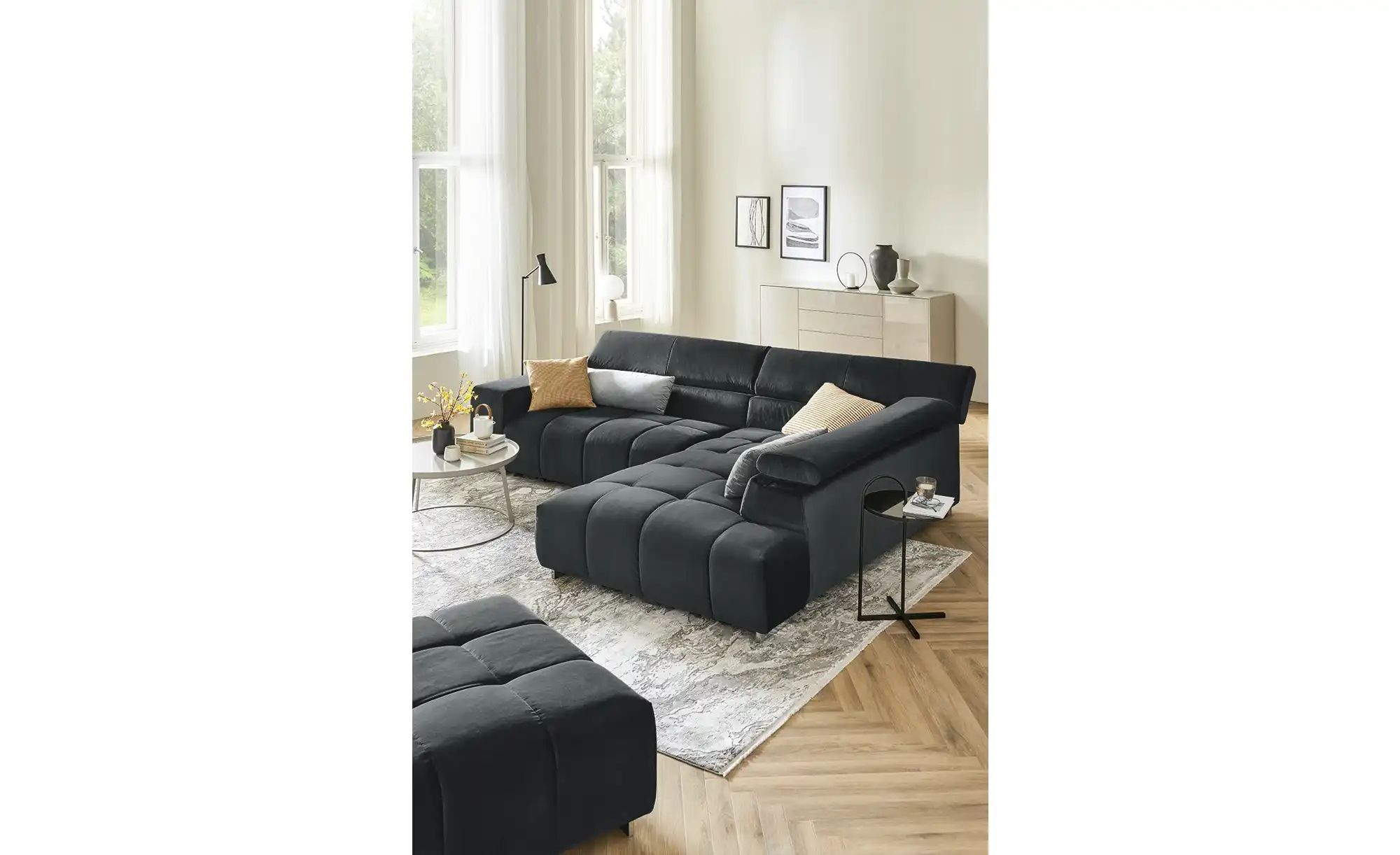 uno Ecksofa  Origo ¦ schwarz ¦ Maße (cm): B: 308 H: 70 T: 225.0 Polstermöbe günstig online kaufen