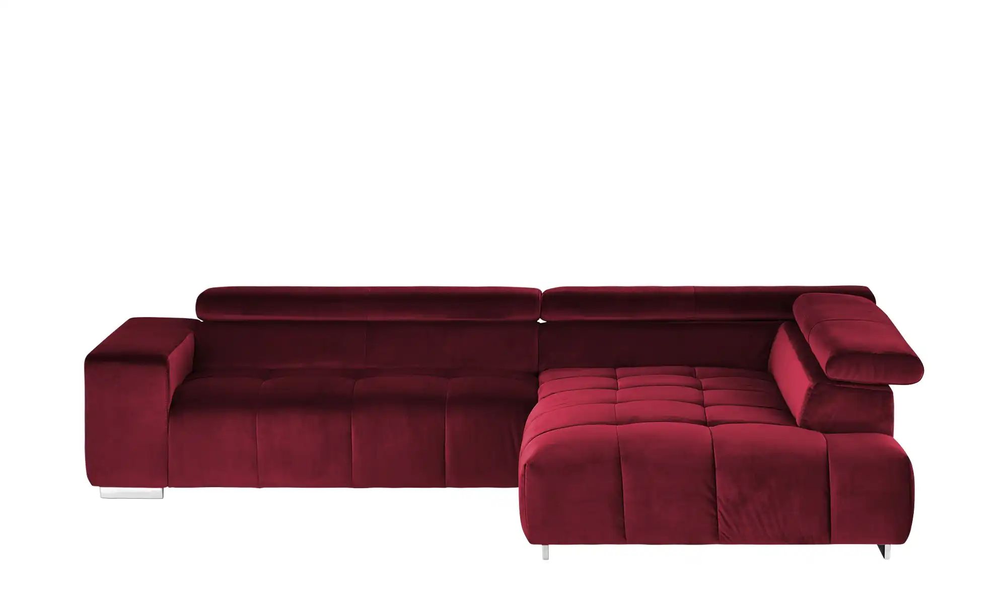 uno Ecksofa aus Samt  Origo ¦ rot ¦ Maße (cm): B: 308 H: 70 T: 225 Polsterm günstig online kaufen