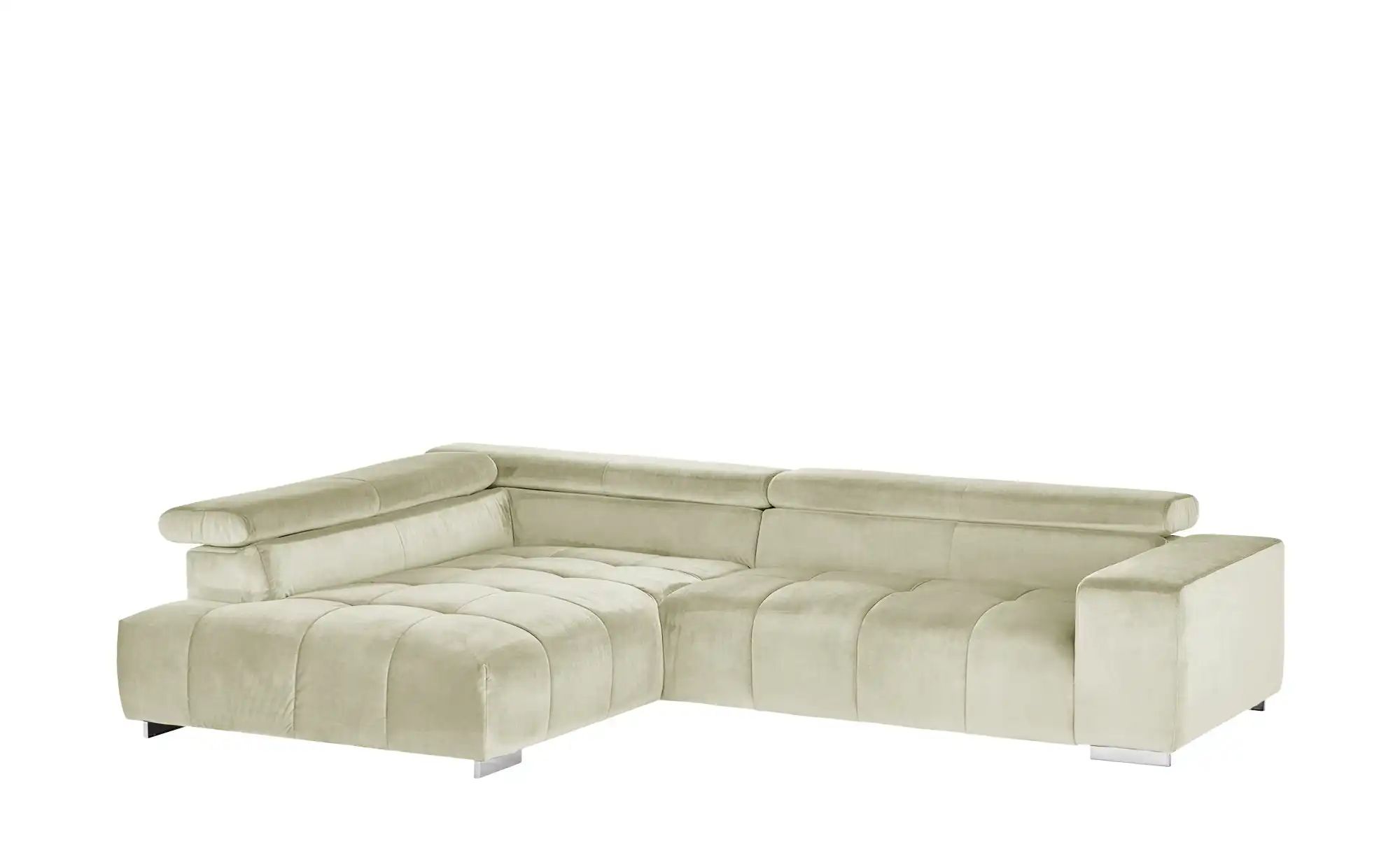 uno Ecksofa aus Samt  Origo ¦ creme ¦ Maße (cm): B: 308 H: 70 T: 225 Polste günstig online kaufen