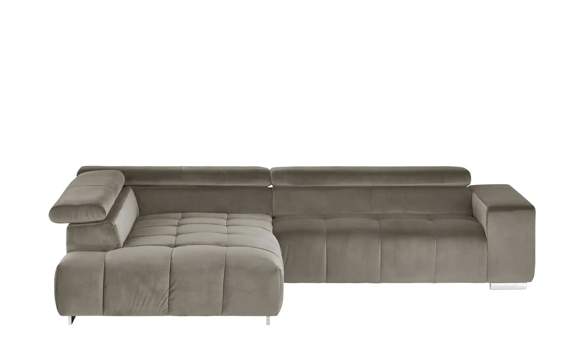 uno Ecksofa aus Samt  Origo ¦ grau ¦ Maße (cm): B: 308 H: 70 T: 225 Polster günstig online kaufen