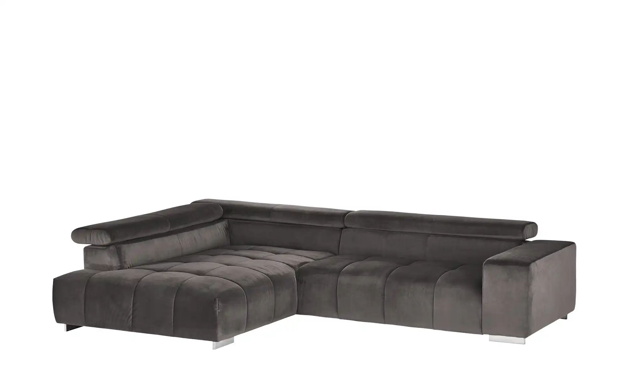 uno Ecksofa aus Samt  Origo ¦ grau ¦ Maße (cm): B: 308 H: 70 T: 225 Polster günstig online kaufen