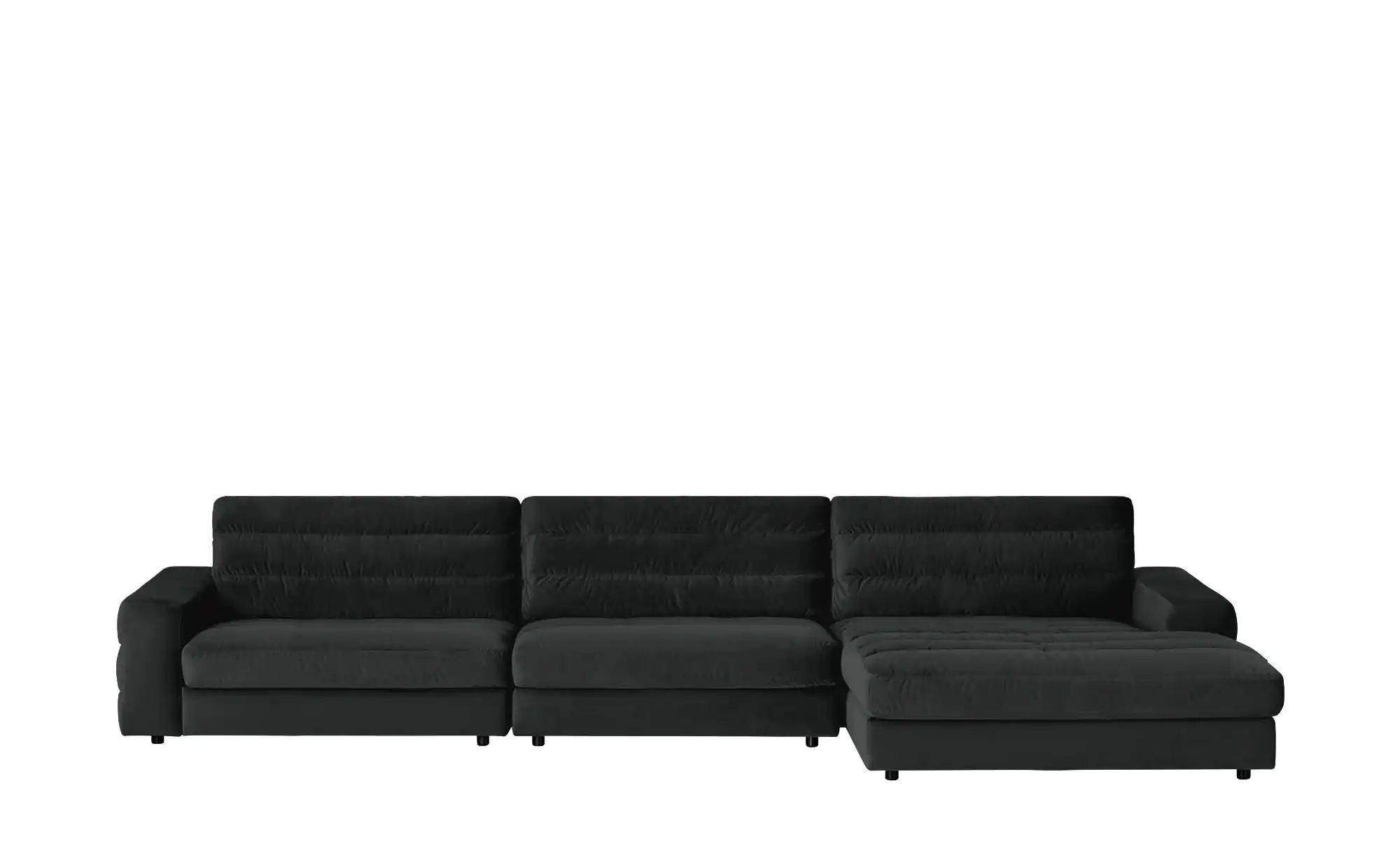 Ecksofa Samt  Scarlatti ¦ schwarz ¦ Maße (cm): B: 416 H: 83 T: 205 Polsterm günstig online kaufen