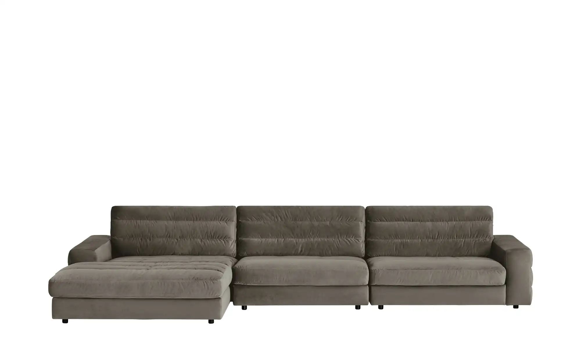 Ecksofa Samt  Scarlatti ¦ grau ¦ Maße (cm): B: 416 H: 83 T: 205 Polstermöbe günstig online kaufen