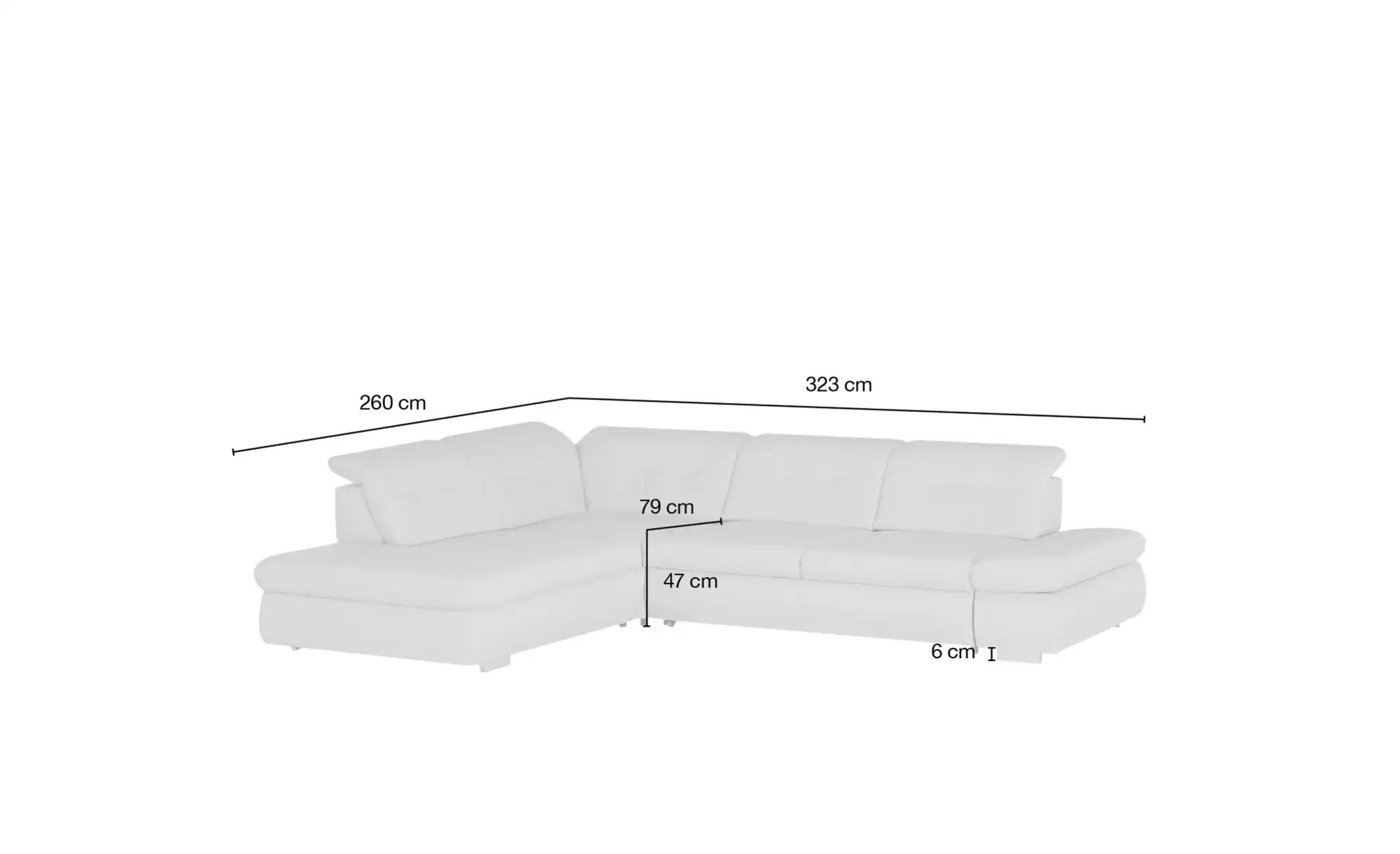 Thumbnail - Lounge Collection Ecksofa Leder Spencer ¦ braun ¦ Maße (cm): B: 323 H: 102 T: 260.0 Polstermöbel > Sofas > Ecksofas - H...