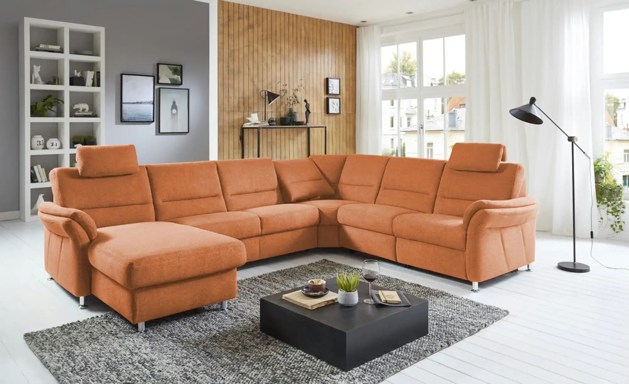 Thumbnail - meinSofa Wohnlandschaft Donald ¦ orange ¦ Maße (cm): B: 330 H: 89 T: 262.0 Polstermöbel > Sofas > Wohnlandschaften - Hö...