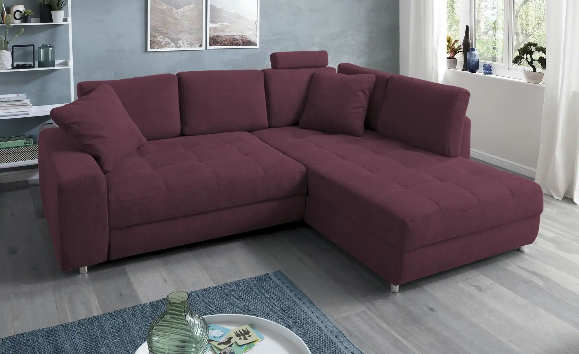 bobb Ecksofa  Arissa de Luxe ¦ rot ¦ Maße (cm): B: 265 H: 84 T: 215.0 Polst günstig online kaufen