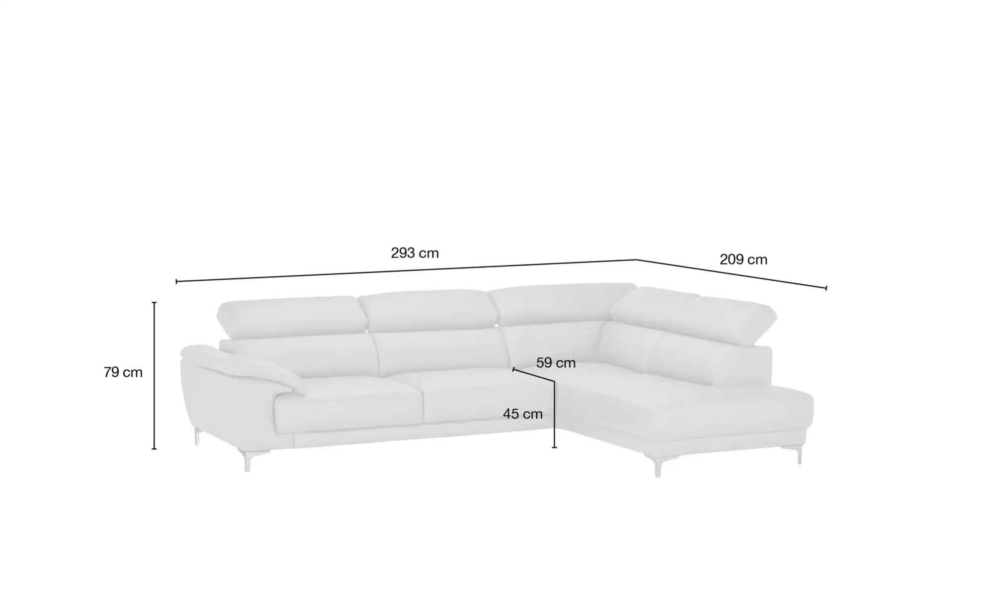 Max Schelling Ecksofa  Vita ¦ braun ¦ Maße (cm): B: 293 H: 79 T: 209 Polste günstig online kaufen