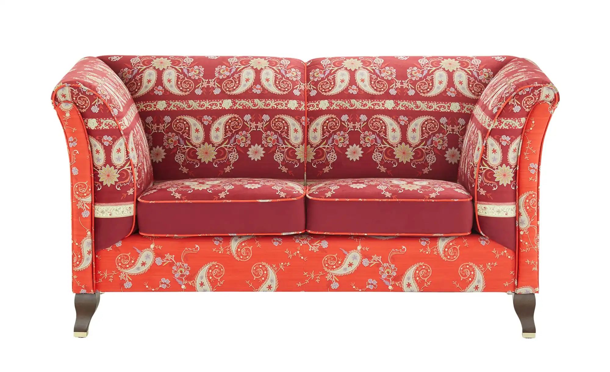 bassetti by SCHRÖNO Sofa Velours Ferrara ¦ rot ¦ Maße (cm): B: 156 H: 82 T: günstig online kaufen