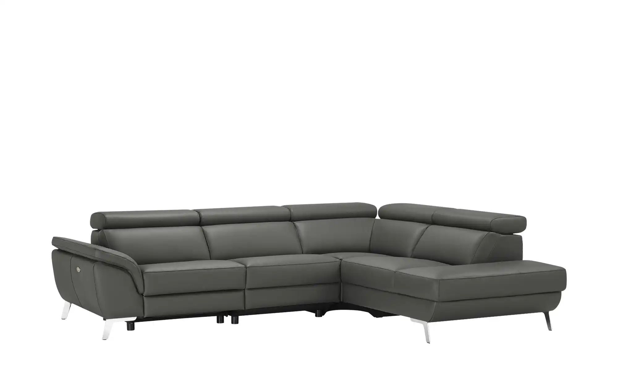 uno Ecksofa Leder  Dallas ¦ grau ¦ Maße (cm): B: 283 H: 74 T: 228 Polstermö günstig online kaufen