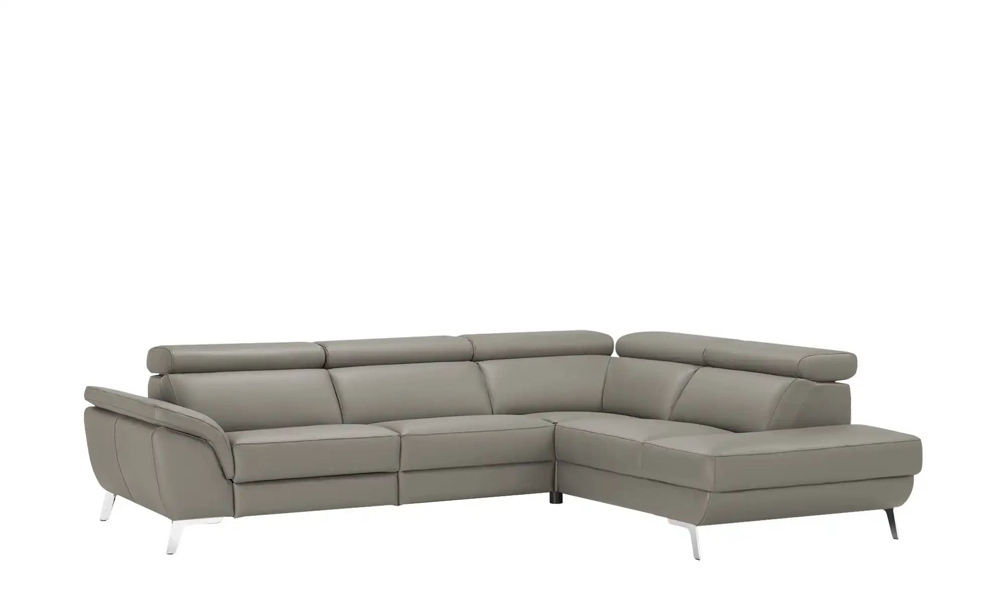 uno Ecksofa Leder  Dallas ¦ grau Polstermöbel > Sofas > Ecksofas - Höffner