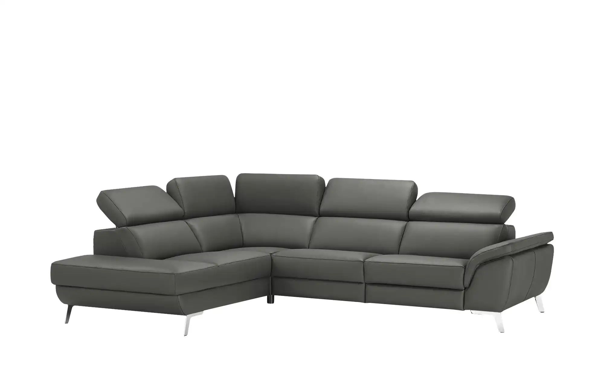 Thumbnail - uno Ecksofa Leder  Dallas ¦ grau ¦ Maße (cm): B: 283 H: 74 T: 228.0 Polstermöbel > Sofas > Ecksofas - Höffner