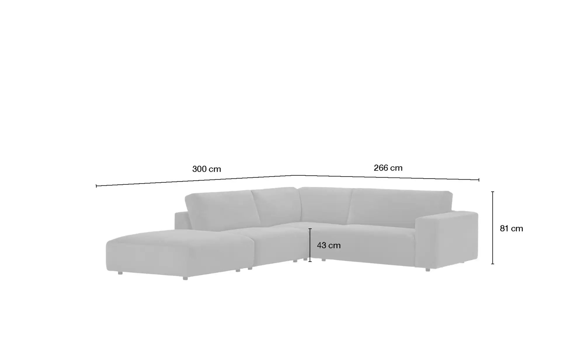 Thumbnail - Musterring Ecksofa  Lucia ¦ rosa/pink ¦ Maße (cm): B: 300 H: 81 T: 266.0 Polstermöbel > Sofas > Ecksofas - Höffner