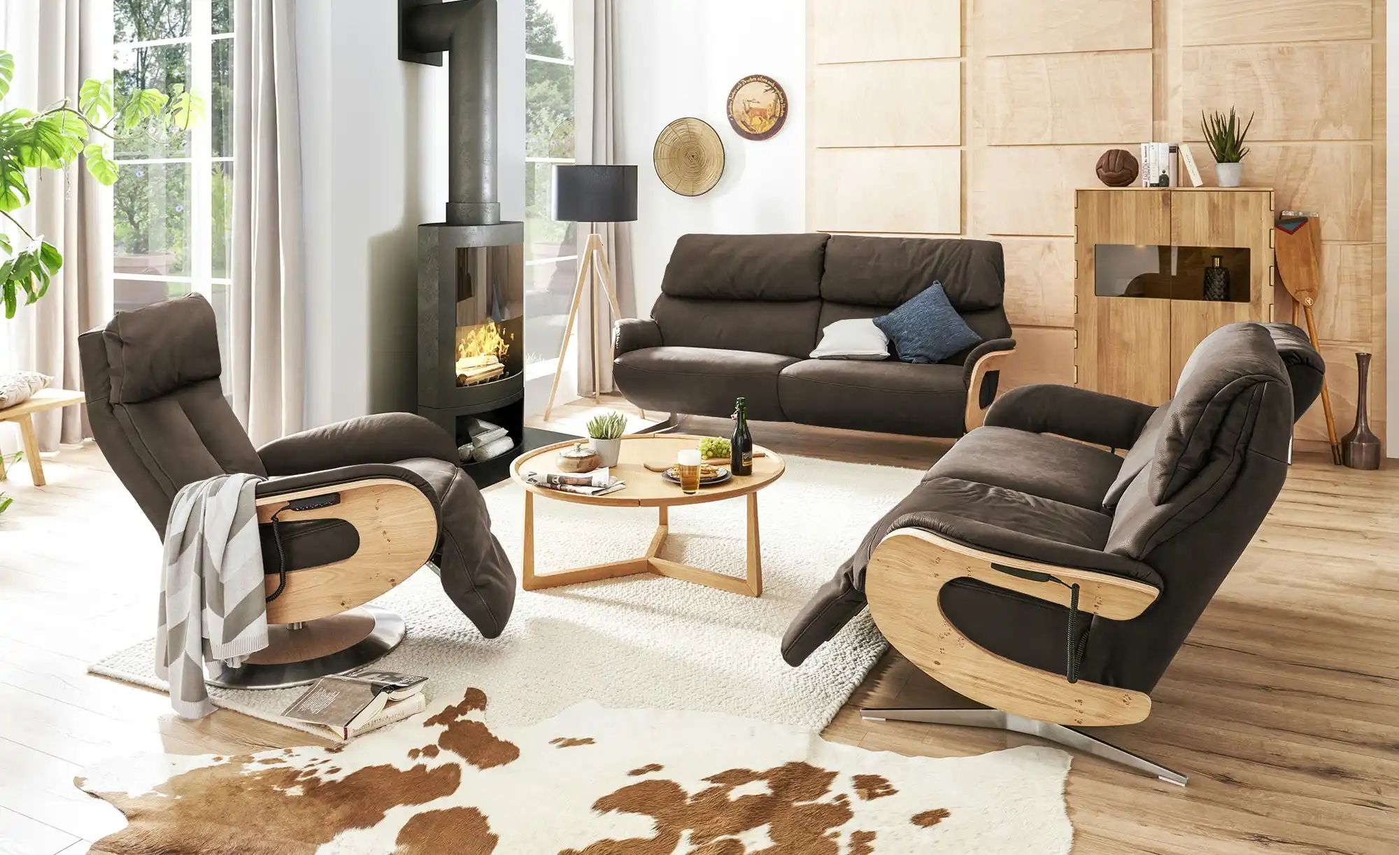 Thumbnail - himolla Einzelsofa Leder mit verschiedenen Funktionen 4818 ¦ braun ¦ Maße (cm): B: 187 H: 106 T: 92.0 Polstermöbel > Sof...