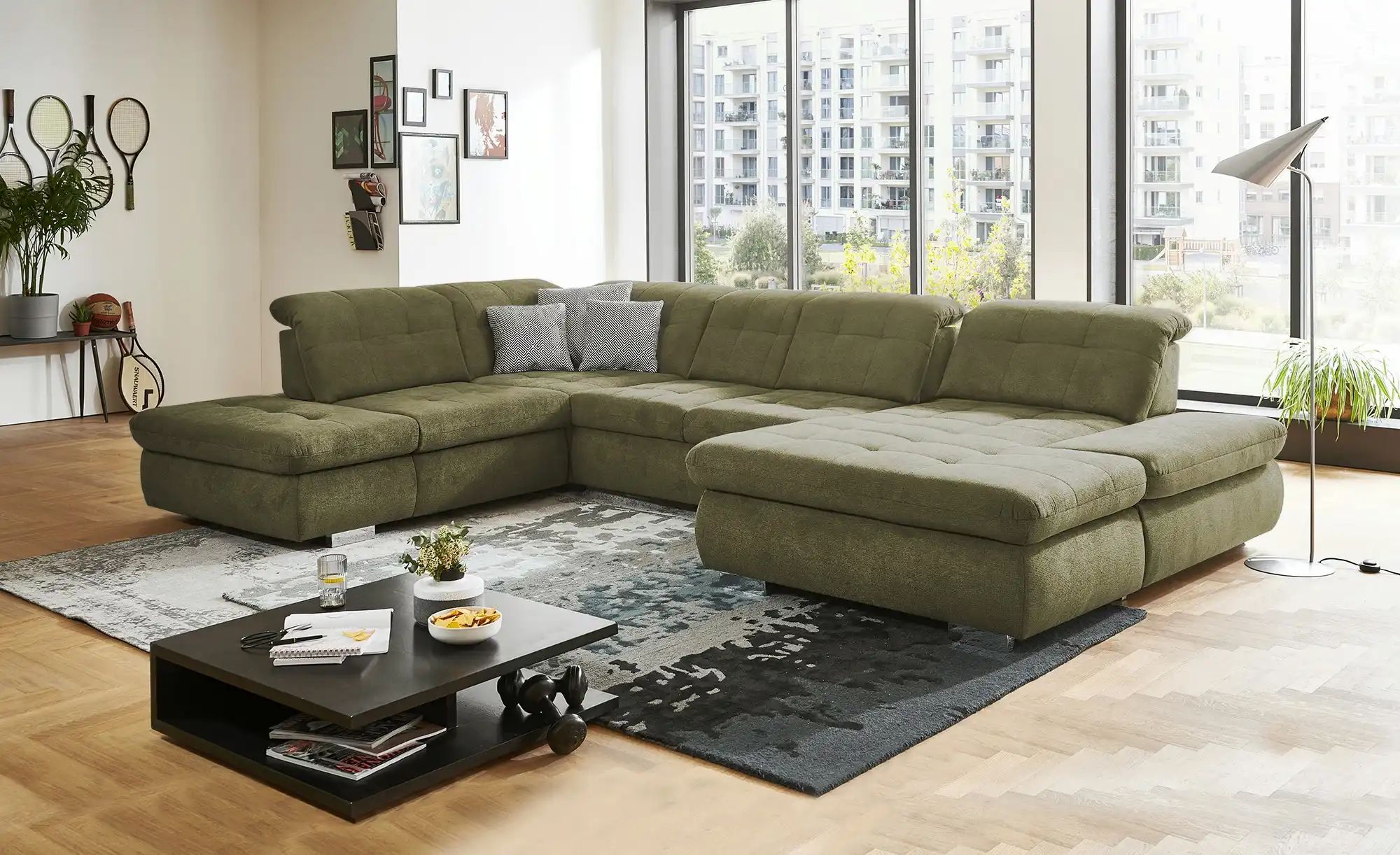 Lounge Collection Wohnlandschaft mit verschiedenen Funktionen Spencer ¦ grü günstig online kaufen