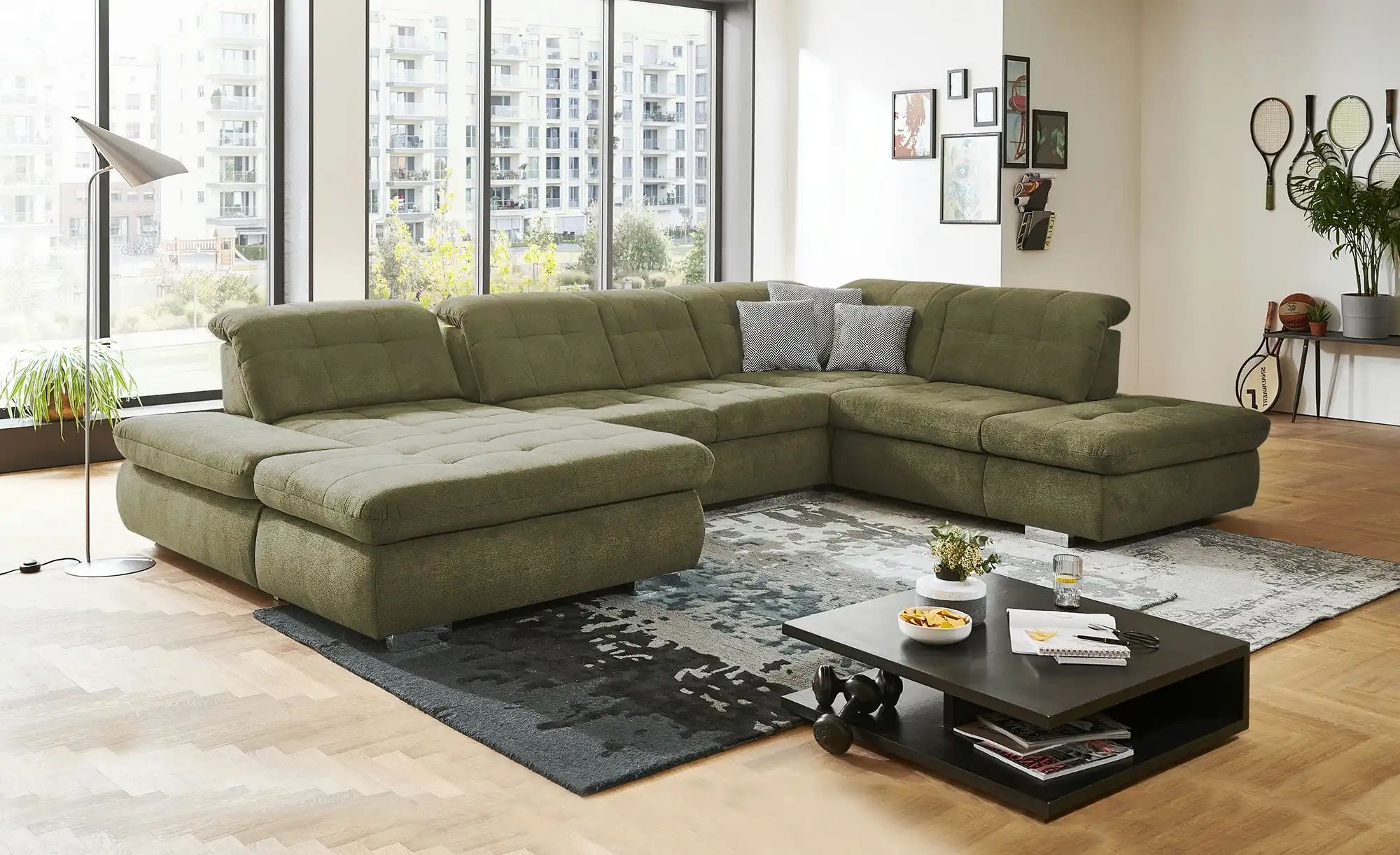 Lounge Collection Wohnlandschaft mit verschiedenen Funktionen Spencer ¦ grü günstig online kaufen