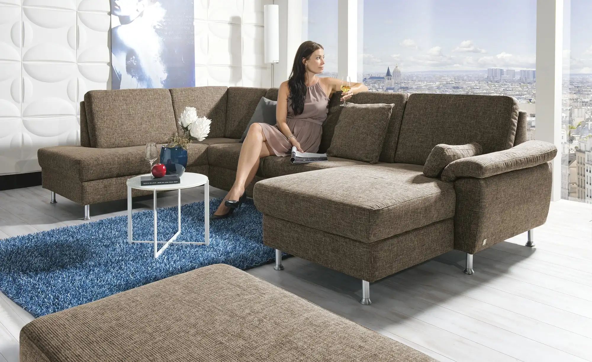 Thumbnail - Diva Wohnlandschaft  Diva ¦ braun ¦ Maße (cm): B: 330 H: 90 T: 195.0 Polstermöbel > Sofas > Wohnlandschaften - Höffner
