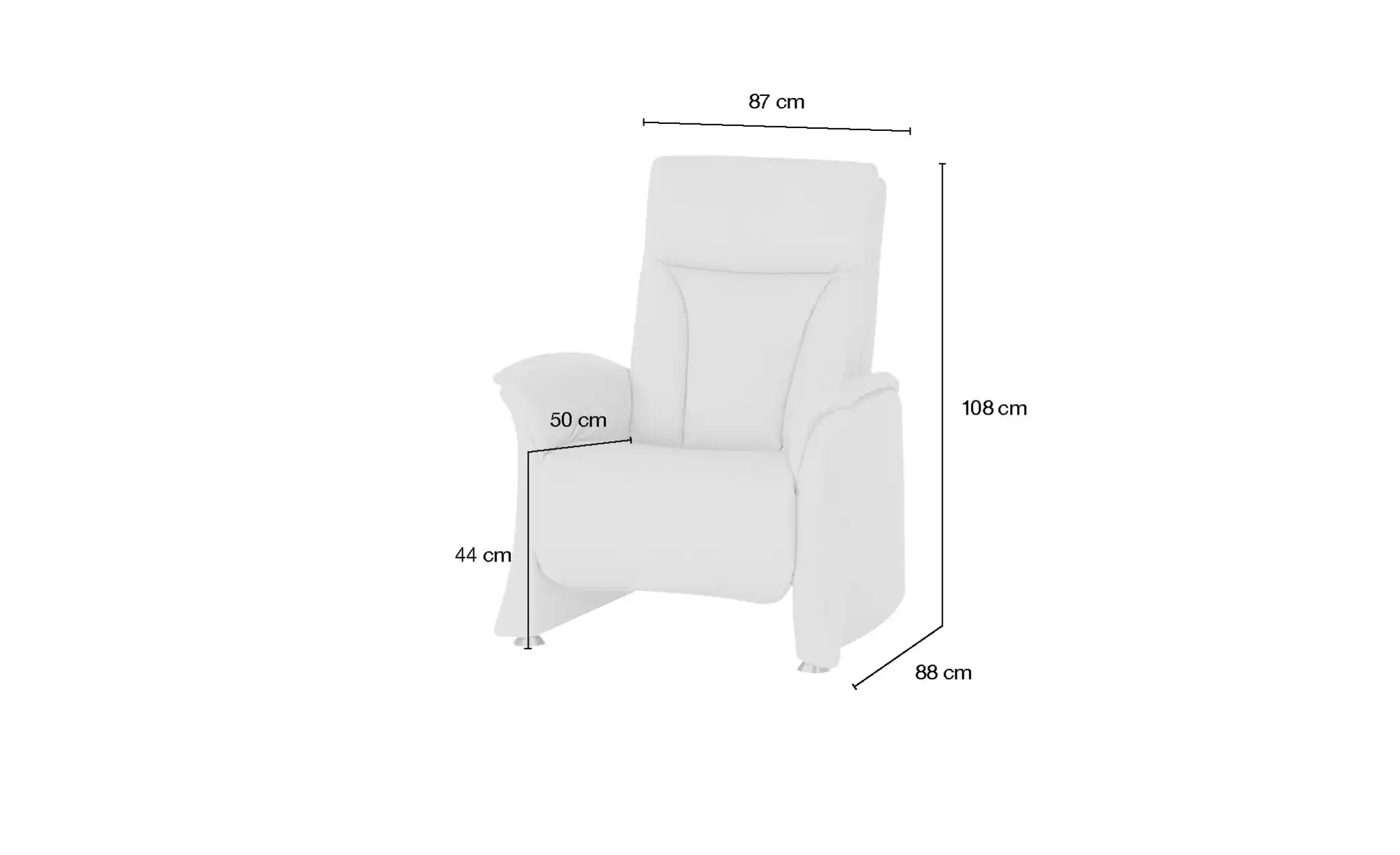 himolla Sessel mit Relaxfunktion  4010 ¦ schwarz ¦ Maße (cm): B: 87 H: 108 T: 88 Polstermöbel > Sessel > Ledersessel - Höffner