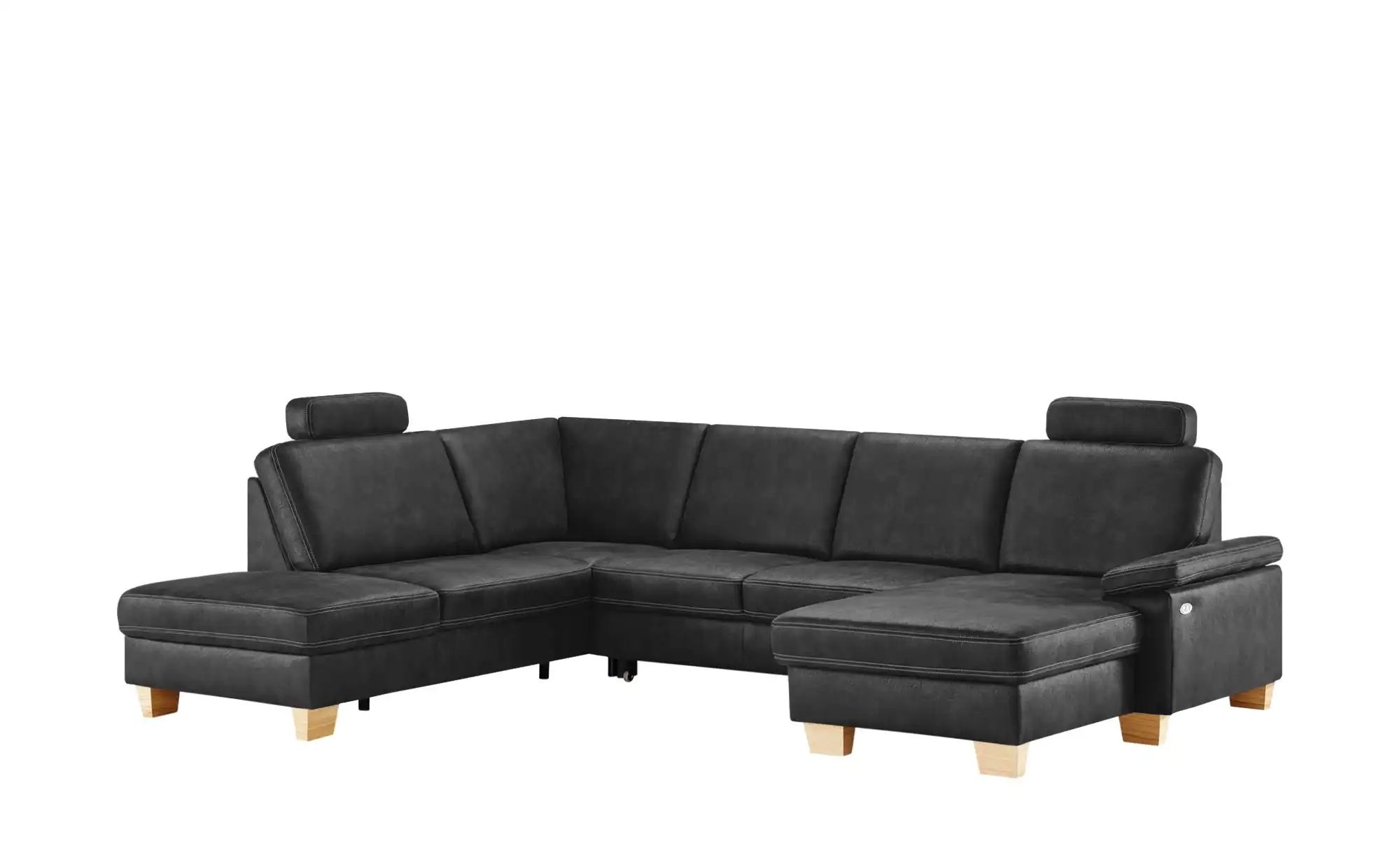 Thumbnail - meinSofa Wohnlandschaft Kunstleder Samu ¦ schwarz ¦ Maße (cm): B: 316 H: 90 T: 235.0 Polstermöbel > Sofas > Wohnlandsch...