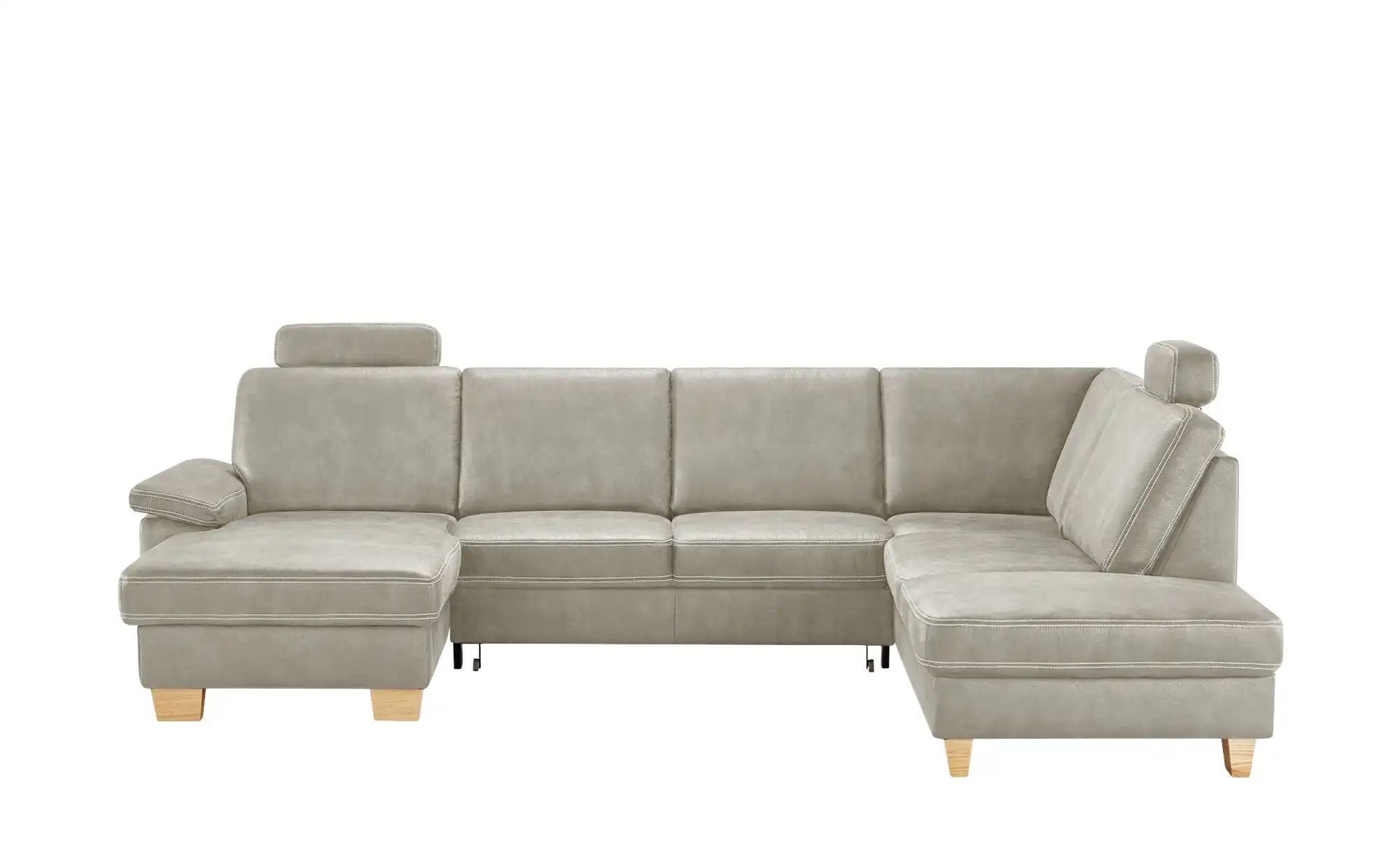 meinSofa Wohnlandschaft  Kunstleder Samu ¦ grau ¦ Maße (cm): B: 316 H: 90 T günstig online kaufen