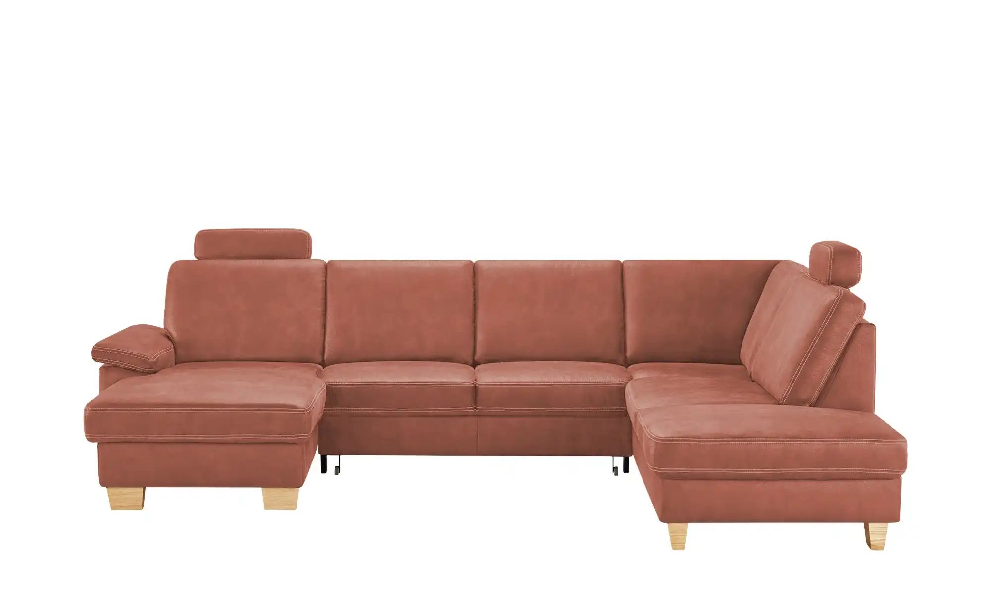 meinSofa Wohnlandschaft  Kunstleder Samu ¦ rot ¦ Maße (cm): B: 316 H: 90 T: günstig online kaufen