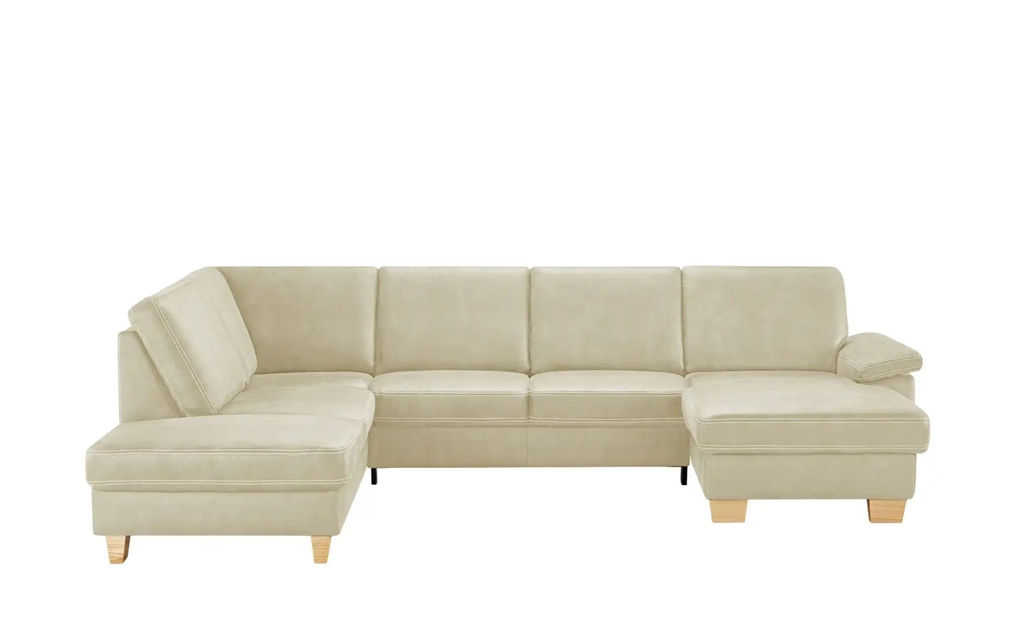 meinSofa Wohnlandschaft  Kunstleder Samu ¦ creme ¦ Maße (cm): B: 316 H: 90 günstig online kaufen