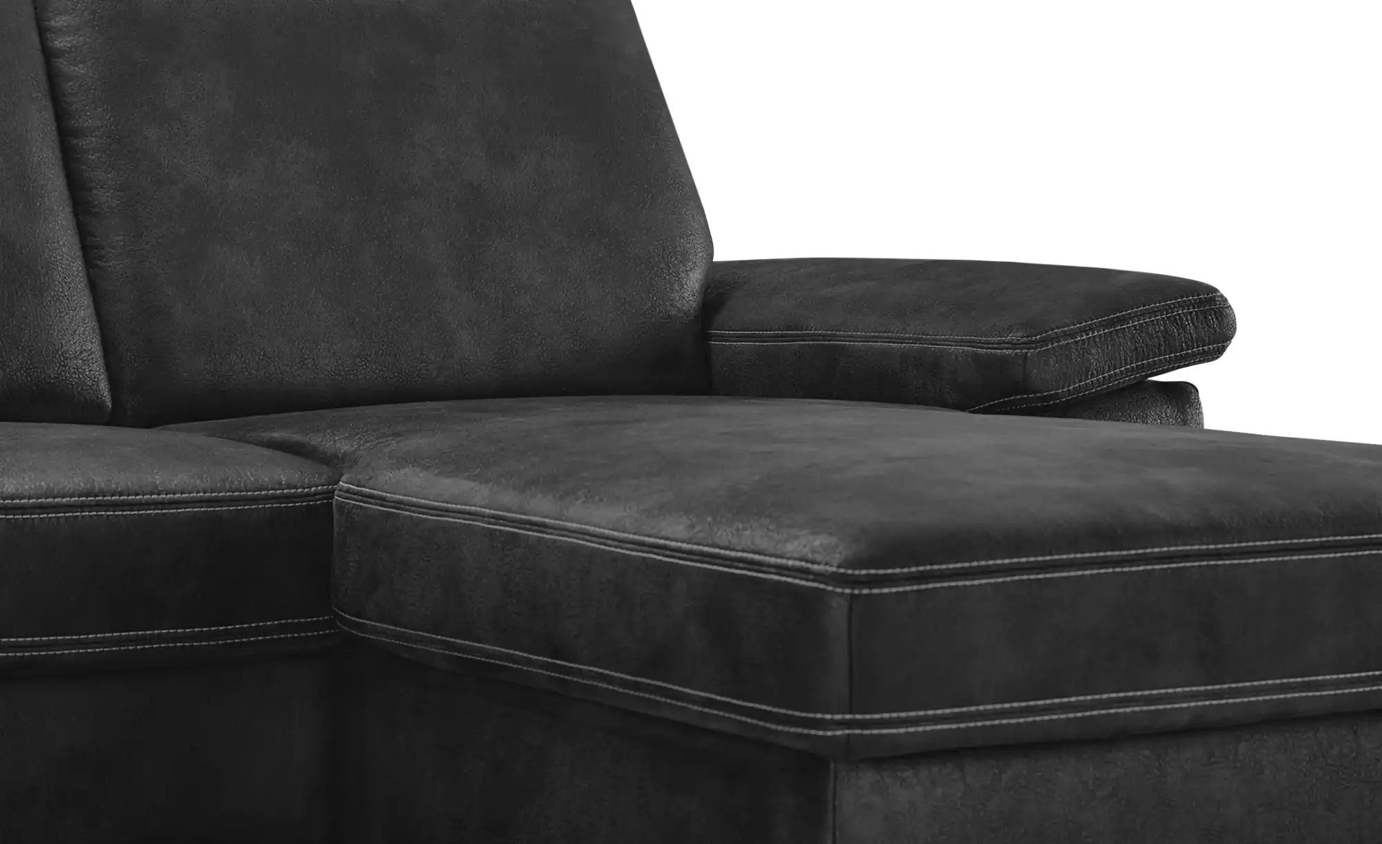 meinSofa Wohnlandschaft  Kunstleder Samu ¦ schwarz ¦ Maße (cm): B: 316 H: 9 günstig online kaufen