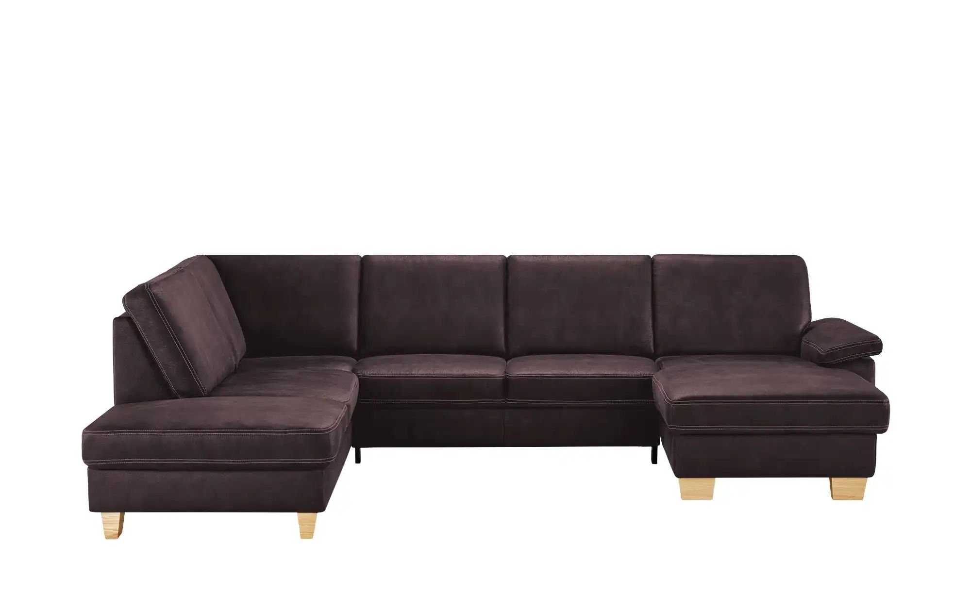 meinSofa Wohnlandschaft  Kunstleder Samu ¦ rot ¦ Maße (cm): B: 316 H: 90 T: günstig online kaufen