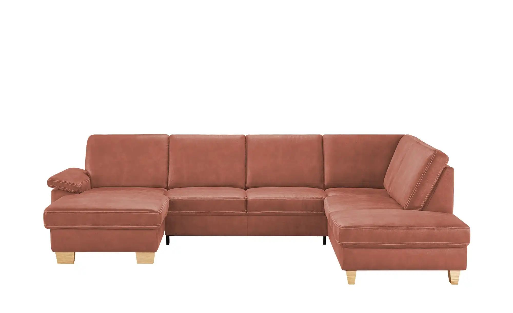 meinSofa Wohnlandschaft  Kunstleder Samu ¦ rot ¦ Maße (cm): B: 316 H: 90 T: günstig online kaufen