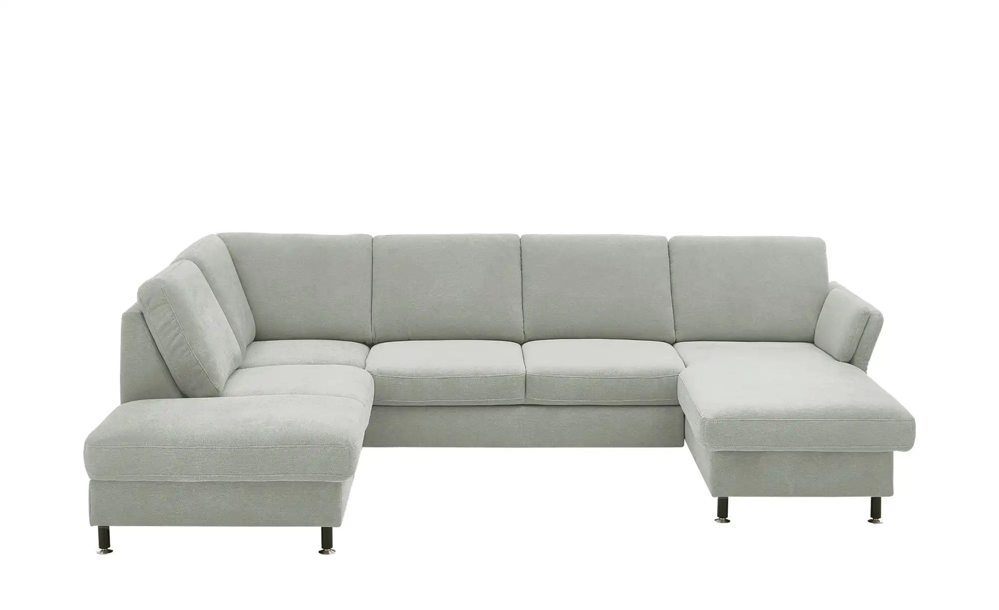 meinSofa Wohnlandschaft aus Flachgewebe Veit ¦ grau ¦ Maße (cm): B: 305 H: günstig online kaufen