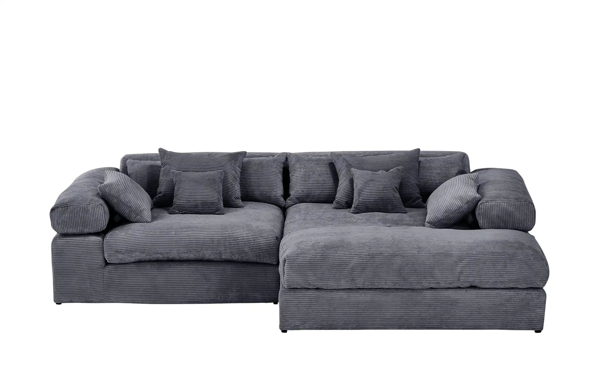 smart Ecksofa in trendigem Cordstoff Lianea ¦ grau ¦ Maße (cm): B: 291 H: 8 günstig online kaufen