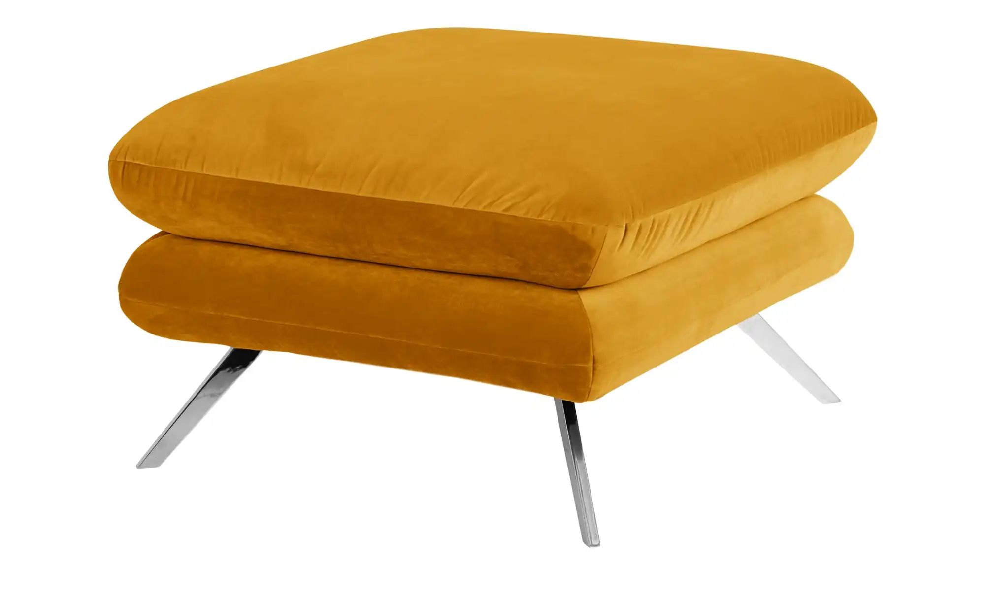 Jette Home Hocker  Caldara ¦ gelb ¦ Maße (cm): B: 70 H: 45 T: 70 Polstermöb günstig online kaufen