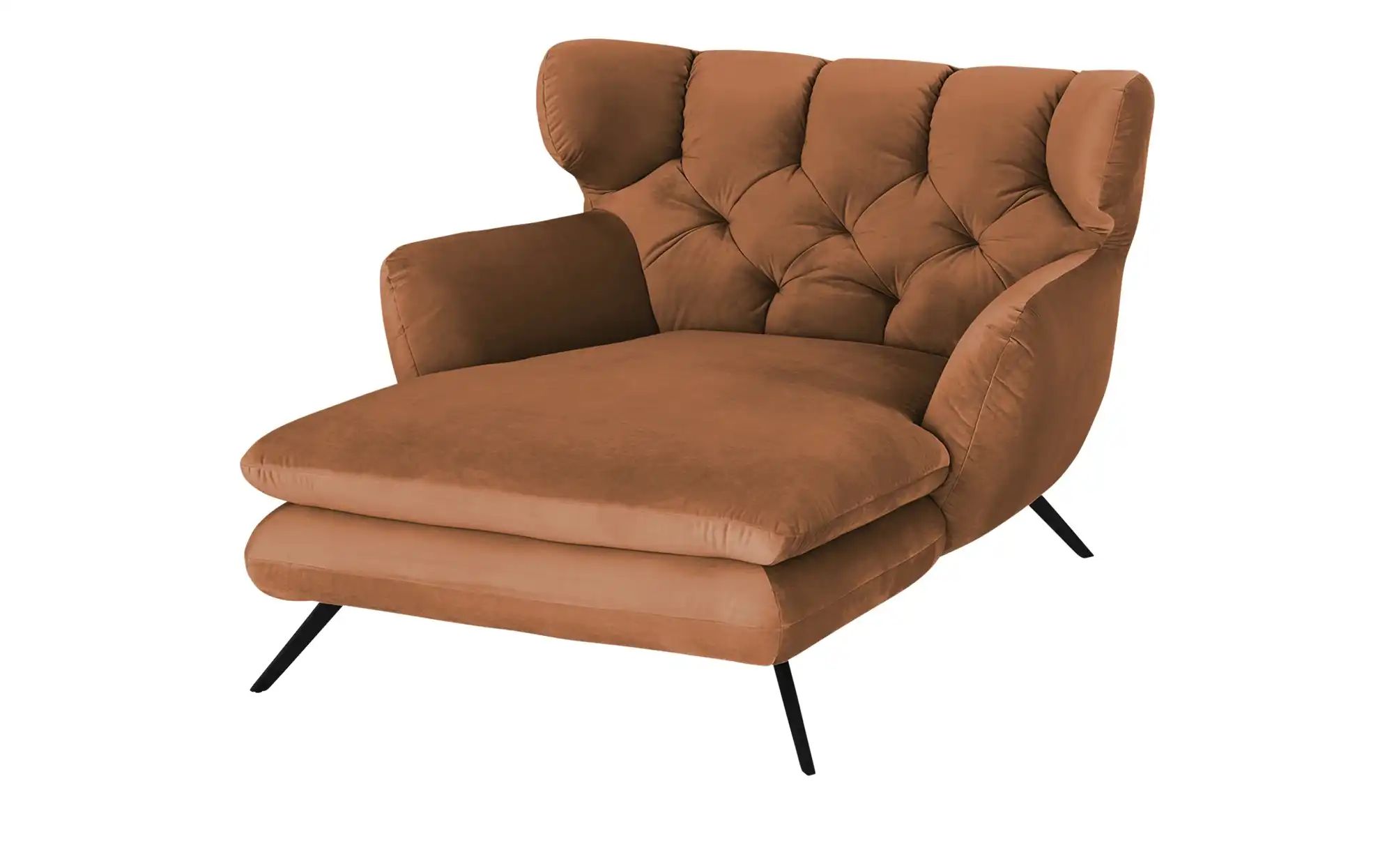 Jette Home Longseat-Sessel Samt Caldara ¦ braun ¦ Maße (cm): B: 126 H: 94 T günstig online kaufen