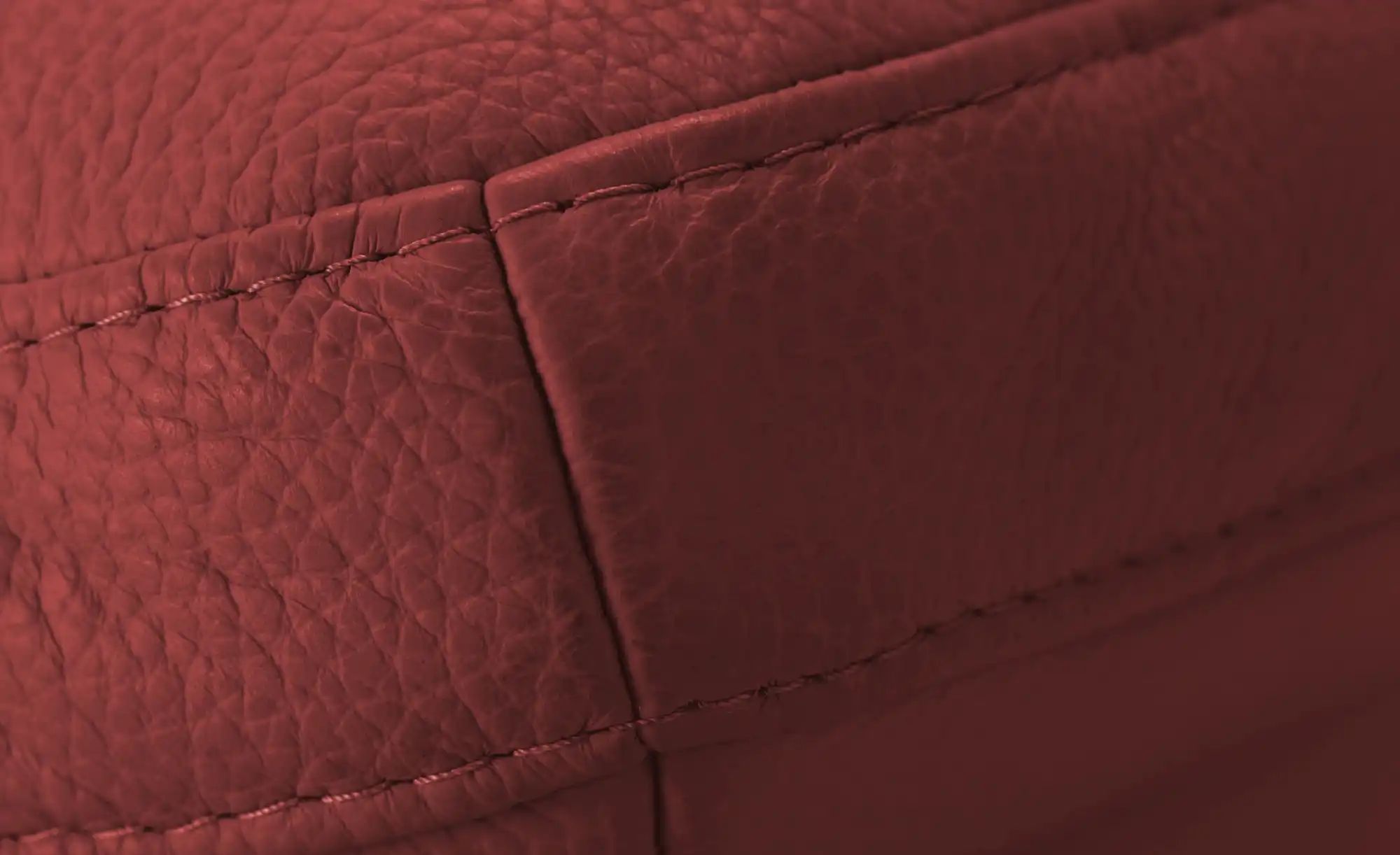 Thumbnail - Max Schelling Ledersofa aus Echtleder Maximum ¦ rot ¦ Maße (cm): B: 224 H: 86 T: 97.0 Polstermöbel > Sofas > 3-Sitzer - ...