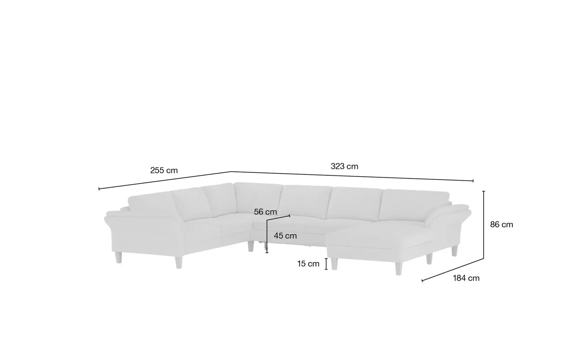 Thumbnail - Max Schelling Wohnlandschaft Maximum ¦ grau Polstermöbel > Sofas > Wohnlandschaften - Höffner