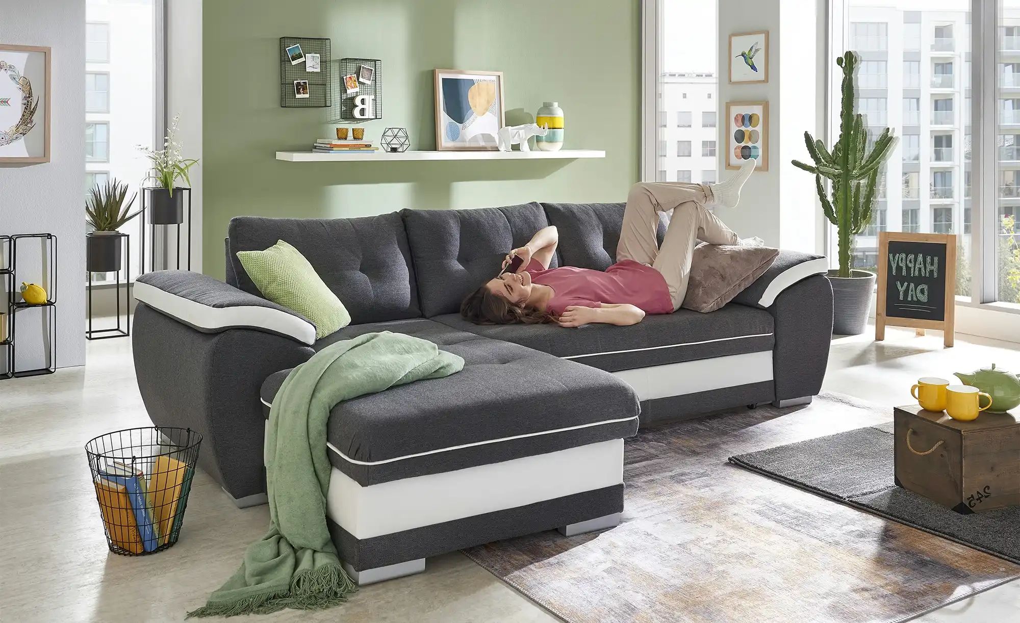 Ecksofa  Marc ¦ grau ¦ Maße (cm): B: 167 H: 85 T: 275 Polstermöbel > Sofas günstig online kaufen