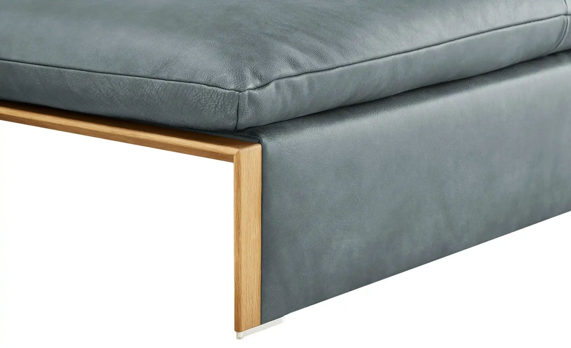 KOINOR Leder-Ecksofa mit Massivholzrahmen aus Wildeiche Humfrey ¦ blau ¦ Ma günstig online kaufen