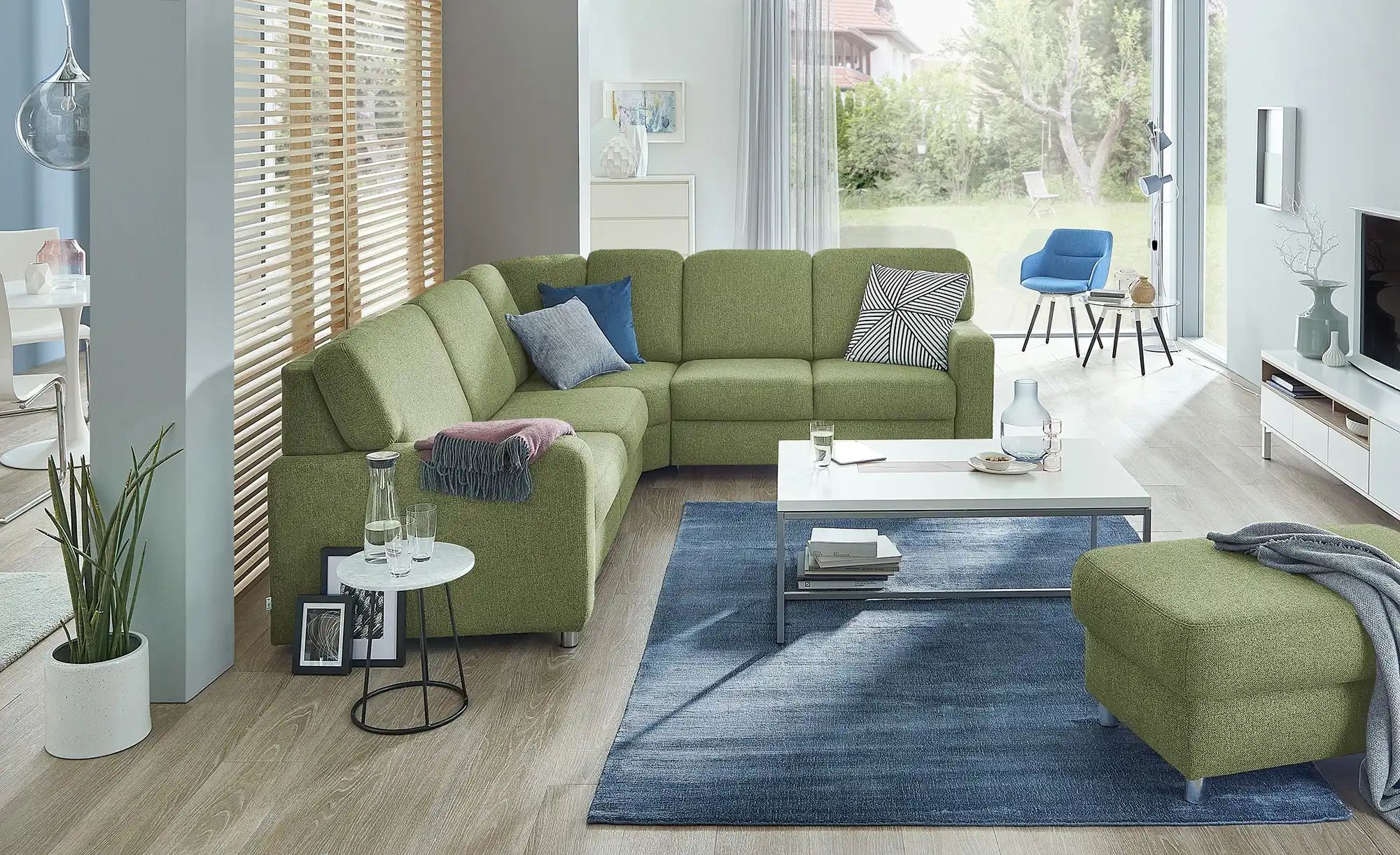 Thumbnail - smart Ecksofa Valencia ¦ grün ¦ Maße (cm): B: 266 H: 90 T: 236.0 Polstermöbel > Sofas > Ecksofas - Höffner