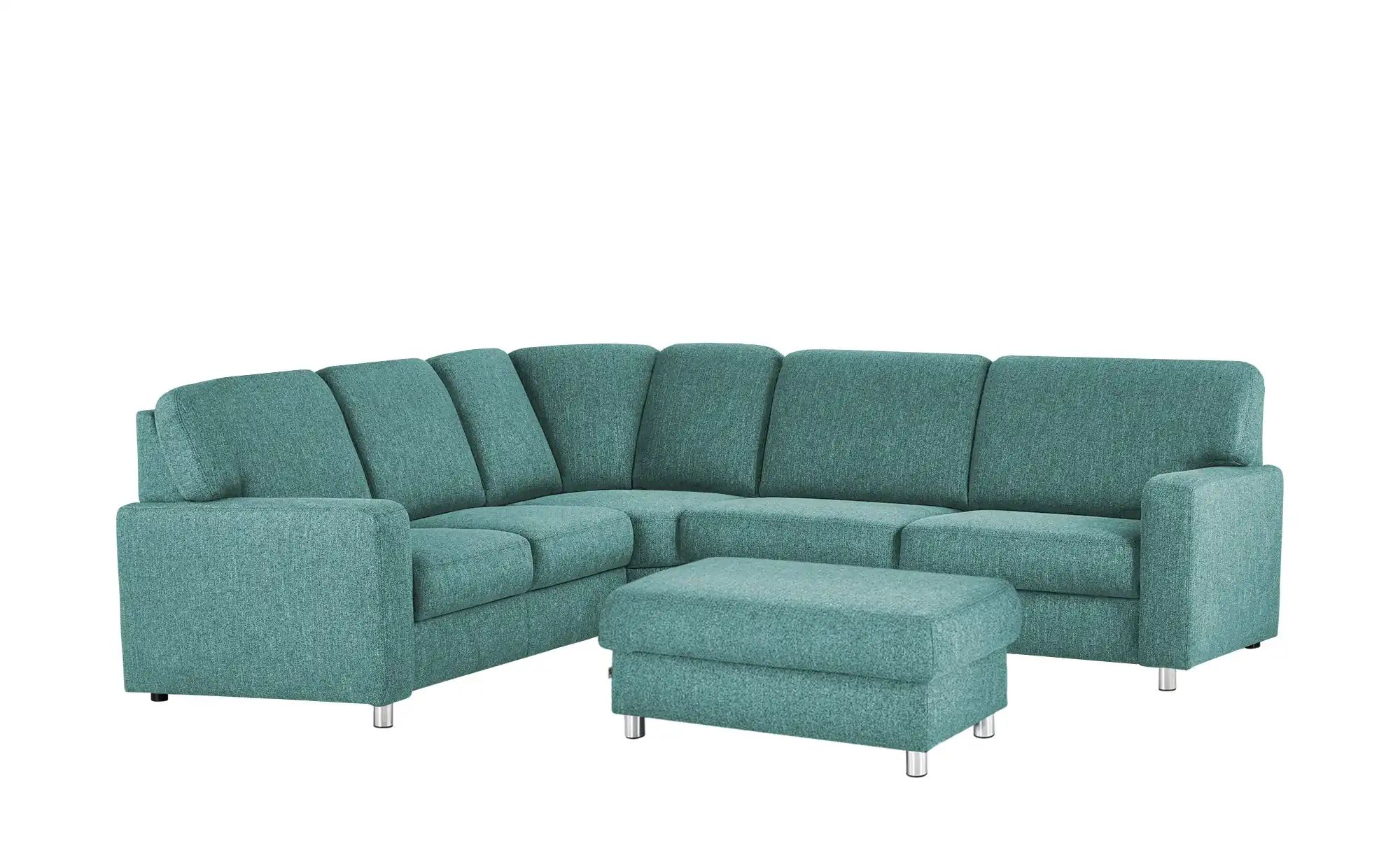 smart Ecksofa  Valencia ¦ türkis/petrol ¦ Maße (cm): B: 236 H: 90 T: 266 Po günstig online kaufen