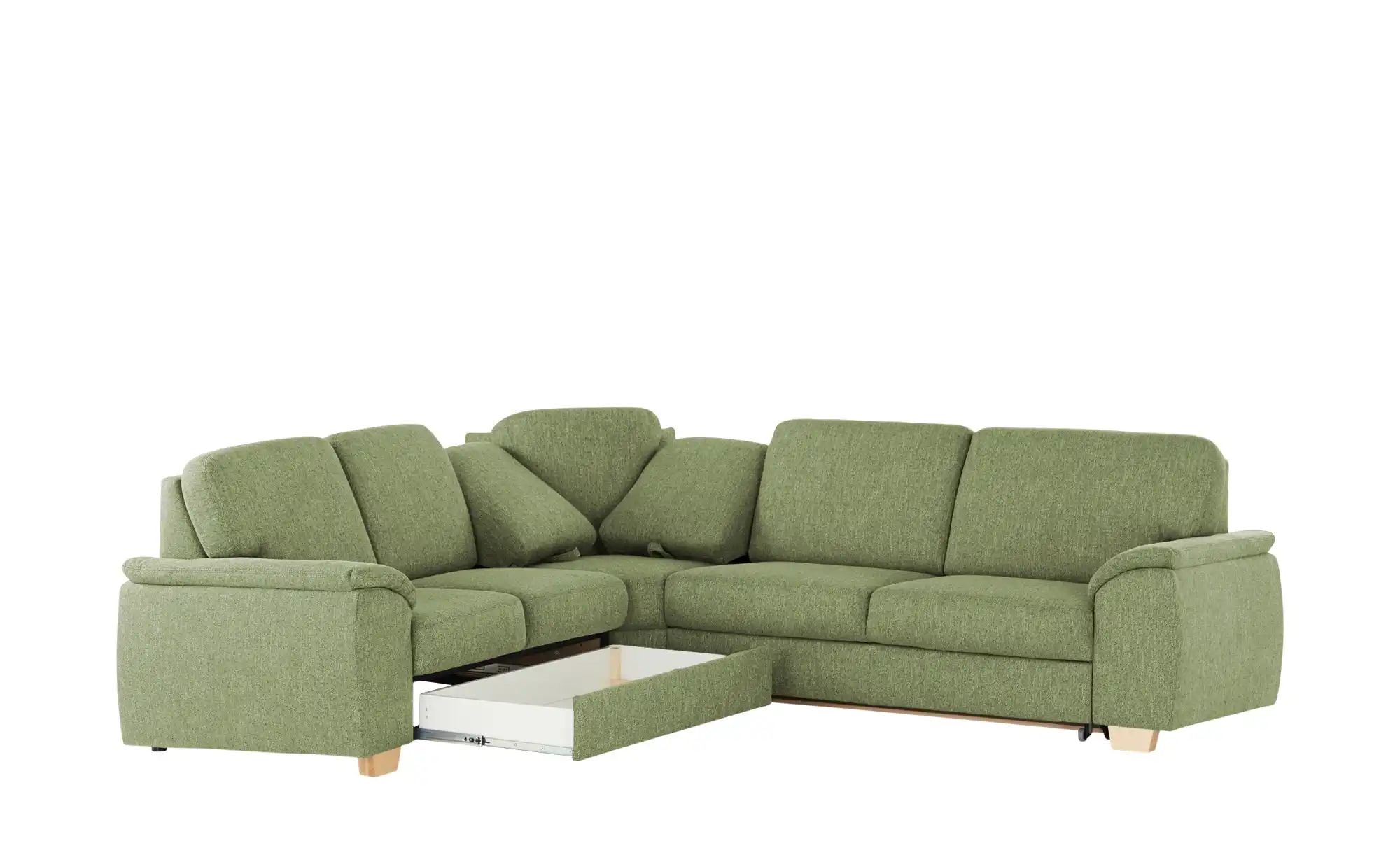 smart Ecksofa  Valencia ¦ grün ¦ Maße (cm): B: 250 H: 90 T: 280 Polstermöbe günstig online kaufen