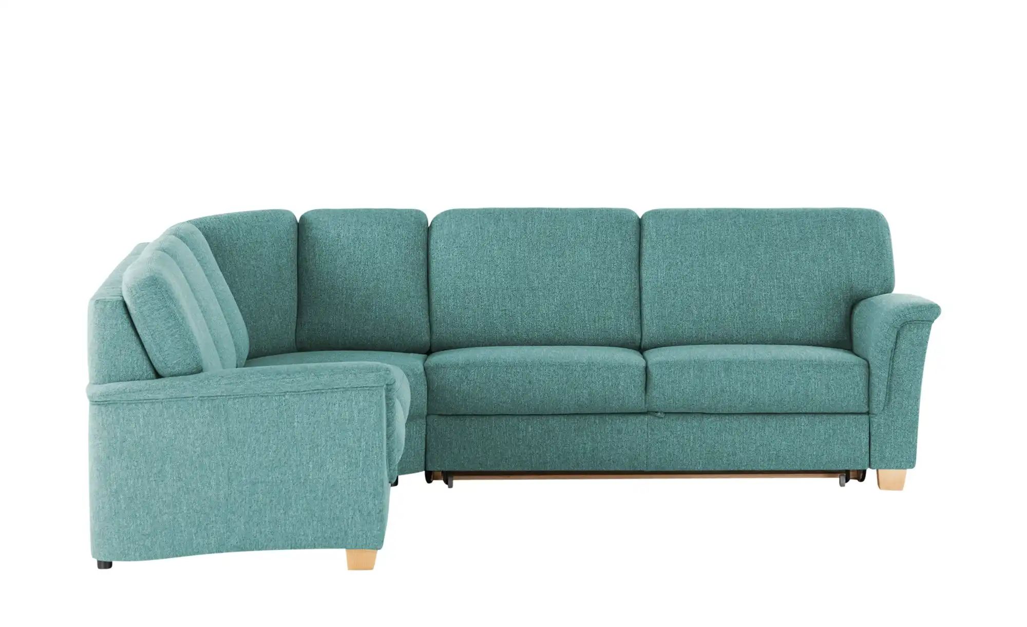 smart Ecksofa  Valencia ¦ türkis/petrol ¦ Maße (cm): B: 242 H: 90 T: 272 Po günstig online kaufen