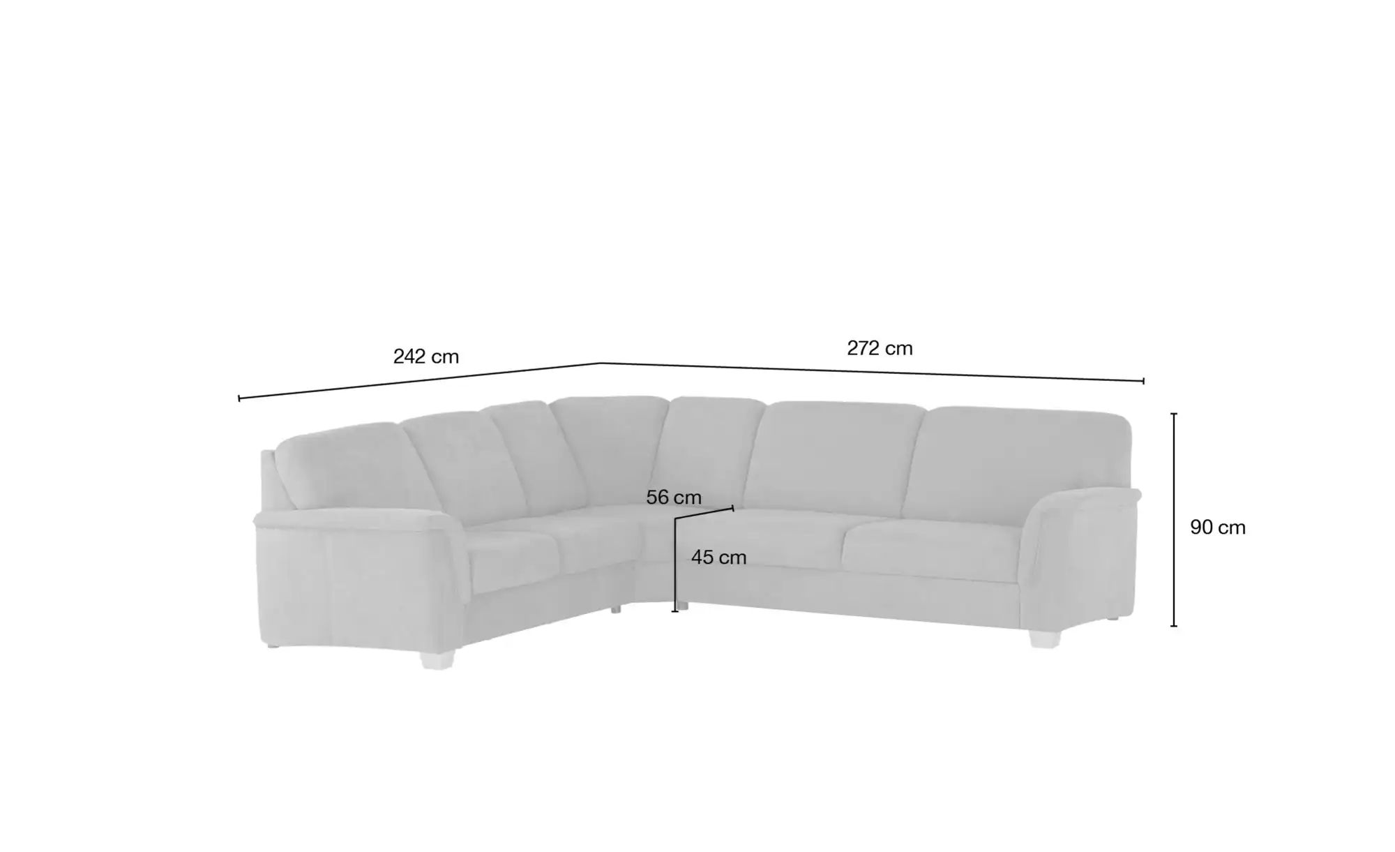 smart Ecksofa  Valencia ¦ braun ¦ Maße (cm): B: 272 H: 90 T: 242 Polstermöb günstig online kaufen