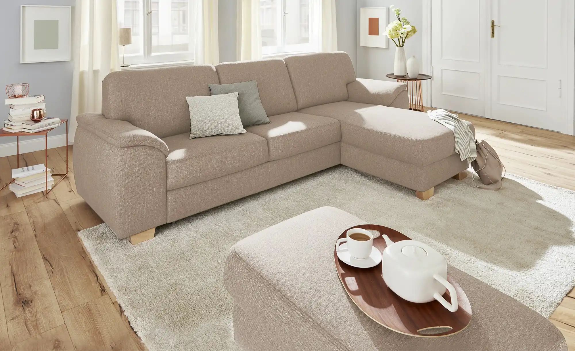 smart Ecksofa  Valencia ¦ braun ¦ Maße (cm): B: 281 H: 90 T: 173 Polstermöb günstig online kaufen