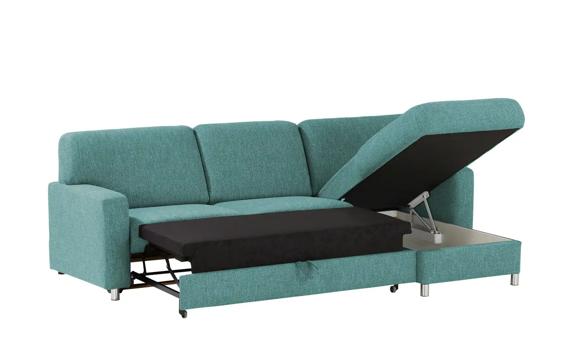 Thumbnail - smart Ecksofa Valencia ¦ türkis/petrol ¦ Maße (cm): B: 267 H: 90 T: 173.0 Polstermöbel > Sofas > 3-Sitzer - Höffner
