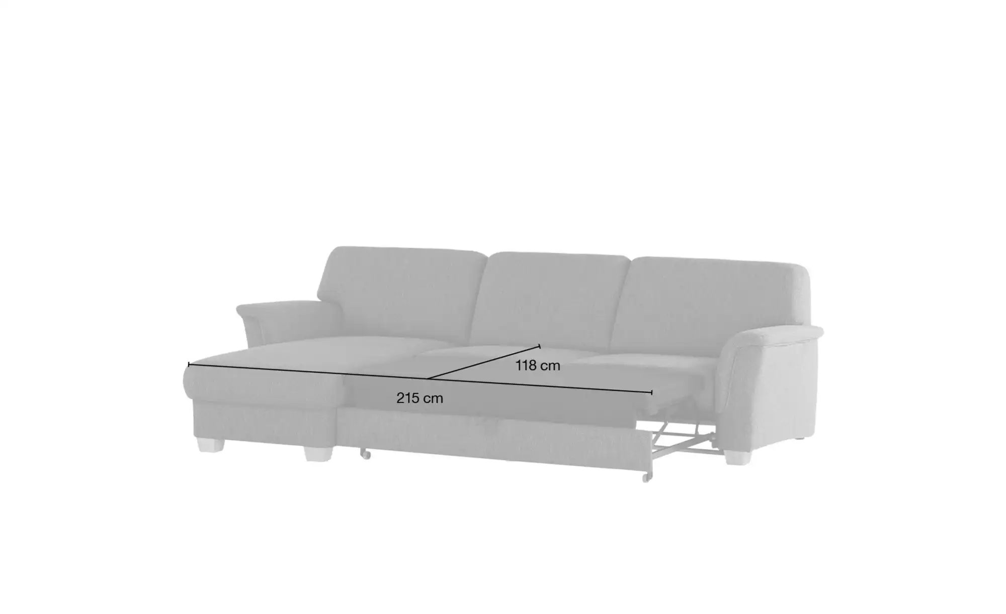 Thumbnail - smart Ecksofa  Valencia ¦ grau ¦ Maße (cm): B: 269 H: 90 T: 173.0 Polstermöbel > Sofas > 3-Sitzer - Höffner
