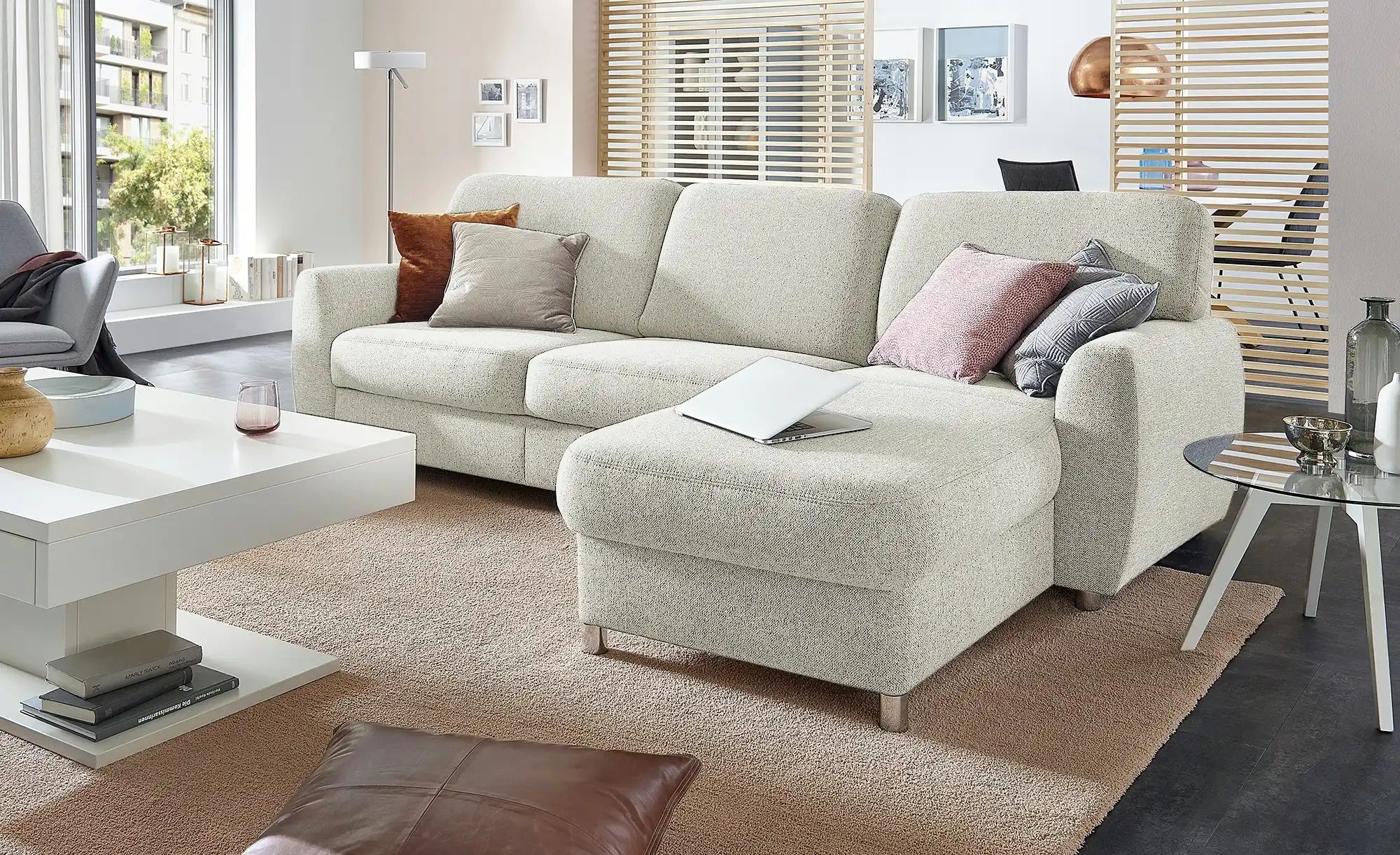 smart Ecksofa  Valencia ¦ grau ¦ Maße (cm): B: 263 H: 90 T: 173 Polstermöbe günstig online kaufen