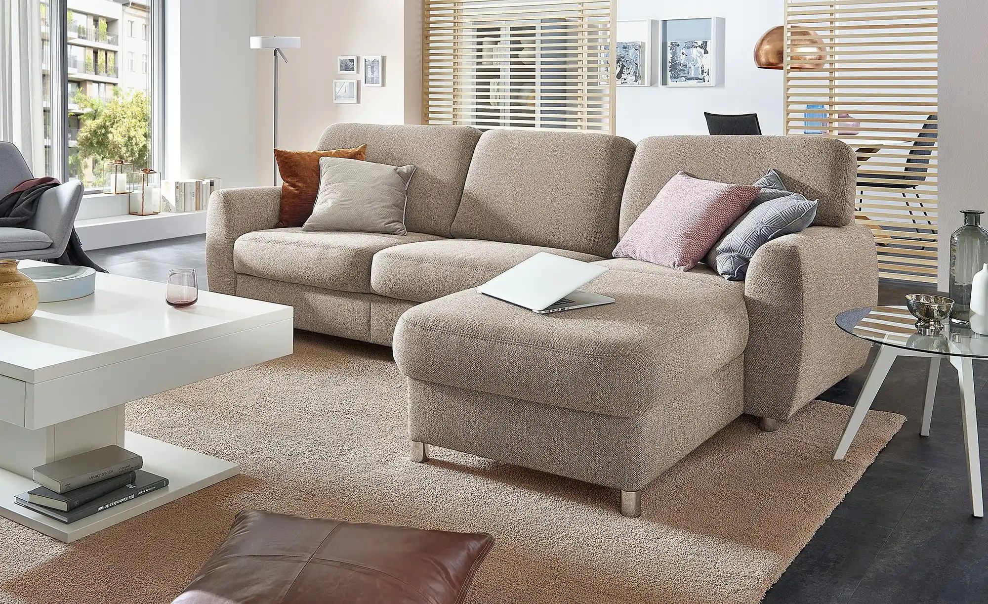 Thumbnail - smart Ecksofa Valencia ¦ braun ¦ Maße (cm): B: 261 H: 90 T: 173.0 Polstermöbel > Sofas > Ecksofas - Höffner