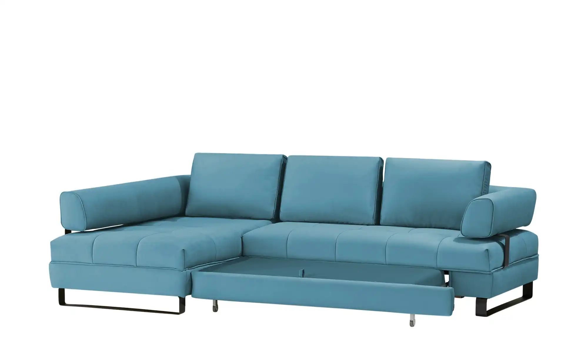 switch Ecksofa in Lederoptik Havana ¦ türkis/petrol ¦ Maße (cm): B: 272 H: günstig online kaufen