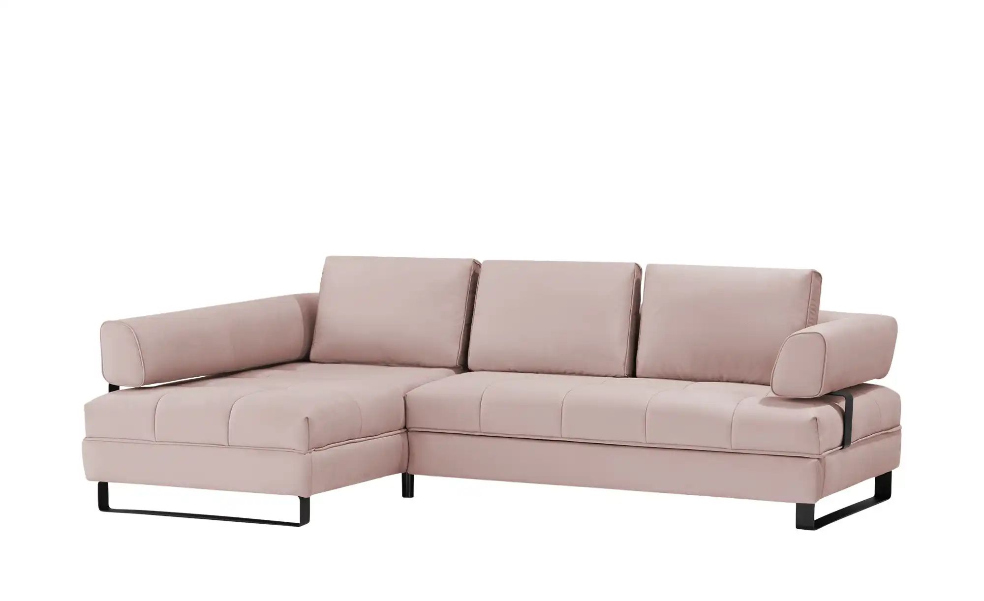 switch Ecksofa in Lederoptik Havana ¦ rosa/pink ¦ Maße (cm): B: 272 H: 89 T günstig online kaufen