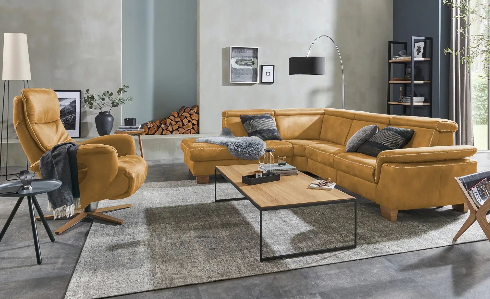 Thumbnail - Mein Sofa bold Ecksofa  Beata ¦ gelb ¦ Maße (cm): B: 270 H: 80 T: 233.0 Polstermöbel > Sofas > Ecksofas - Höffner