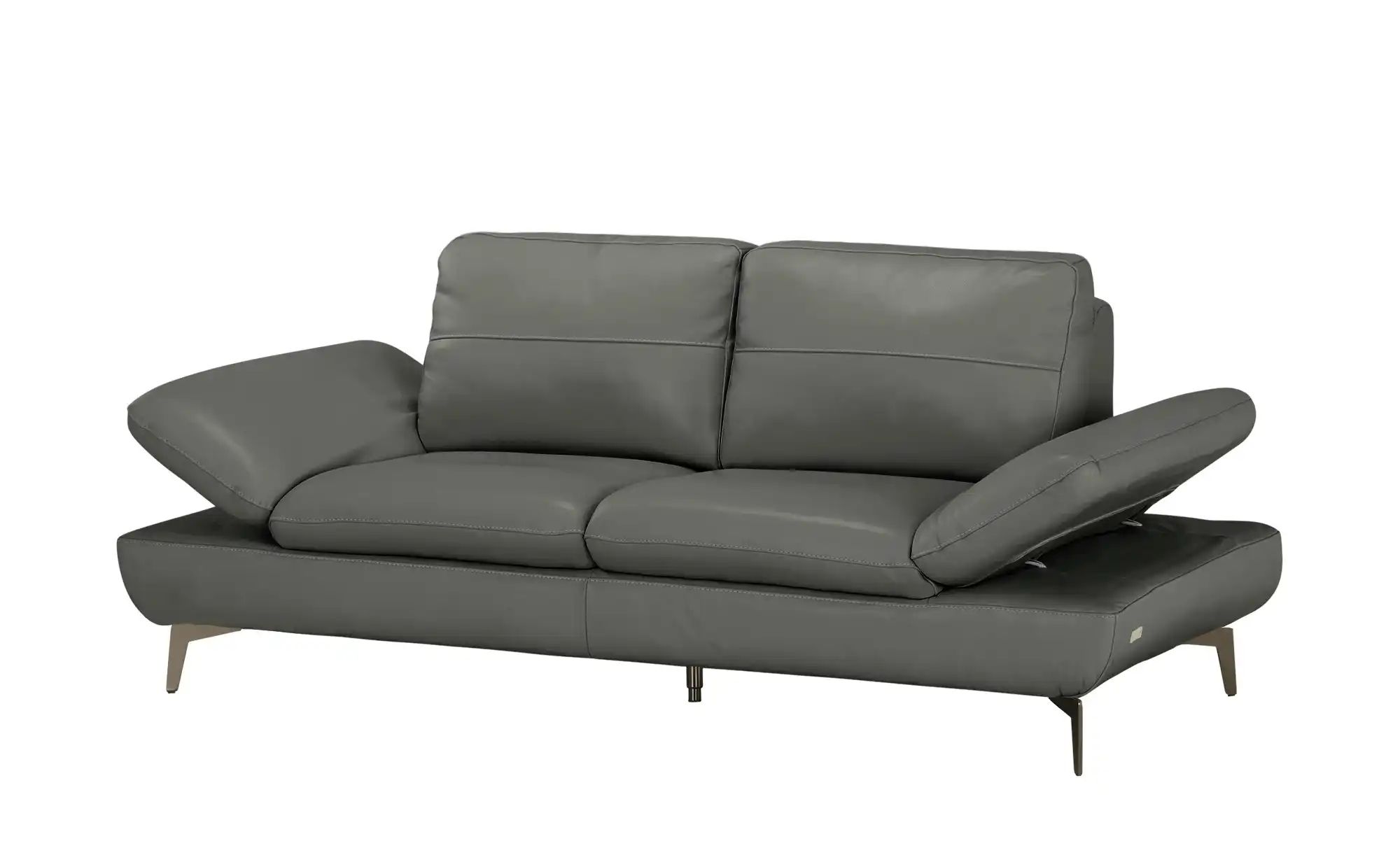 Thumbnail - Wohnwert Ledersofa Amarena ¦ grau ¦ Maße (cm): B: 196 H: 81 T: 96.0 Polstermöbel > Sofas > 2-Sitzer - Höffner